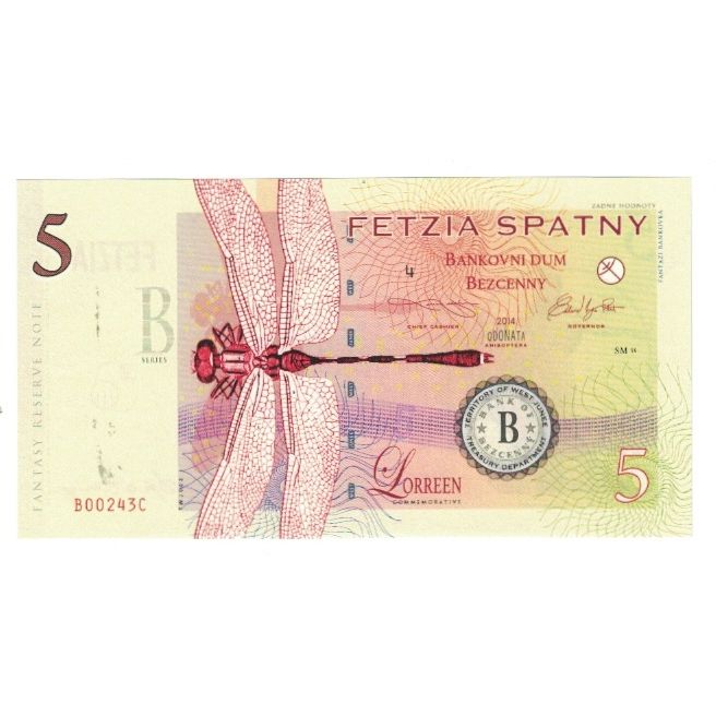 Banconote, Eurozone, Tourist Banknote, 2014, 5 SPANY BANK OF BEZCENNY, FDS
