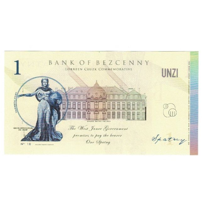 Geldschein, Eurozone, Tourist Banknote, 2014, 1 UNZI BANK OF BEZCENNY, UNZ