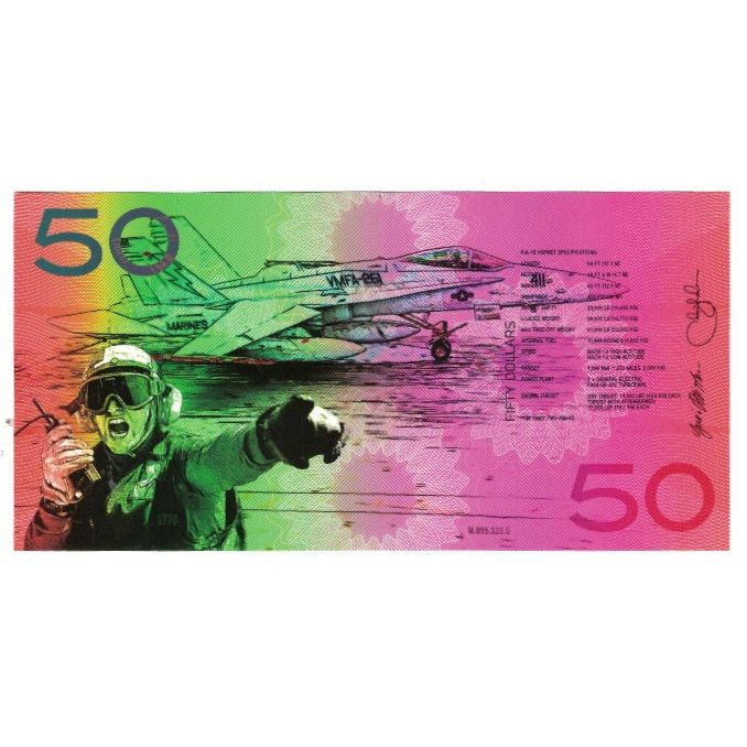 Banknote, United States, 50 Dollars, 2017, F 18 HORNET TOURIST BANKNOTE
