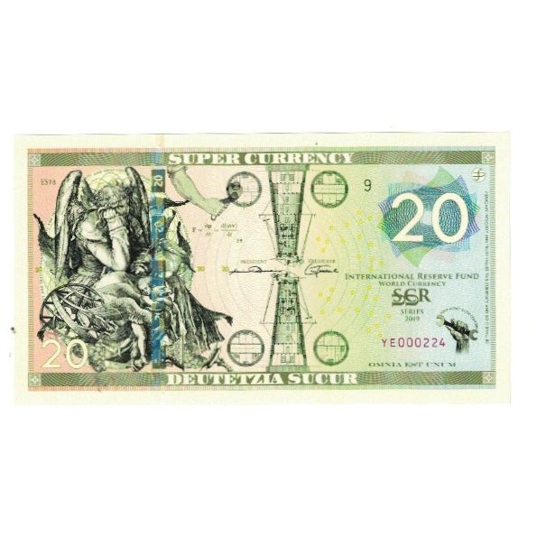 Banknot, USA, Tourist Banknote, 2019, Undated, 20 SUCUR INTERNATIONAL RESERVE