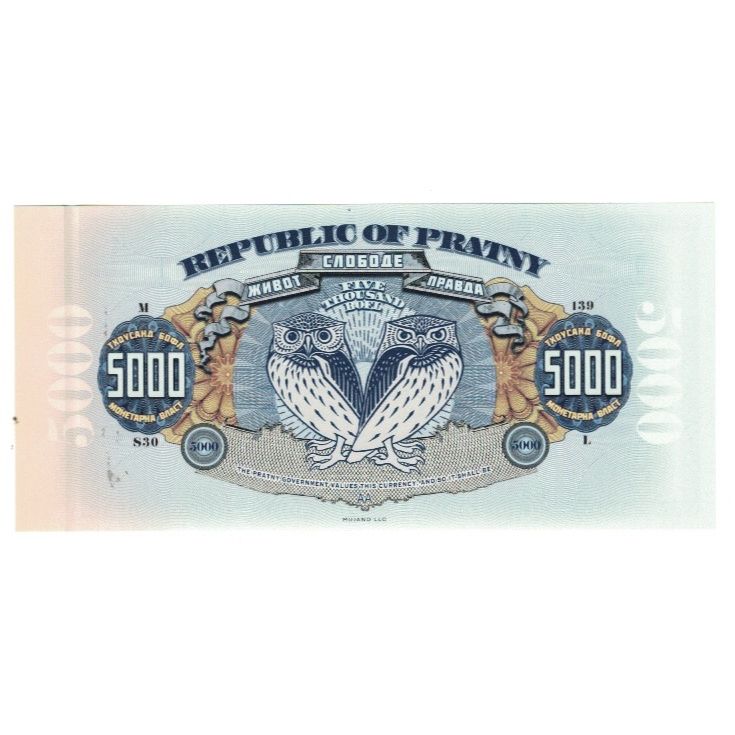 Biljet, Rusland, Tourist Banknote, 2020, 5000 BOFL REPUCLIC OF PRATNY, NIEUW