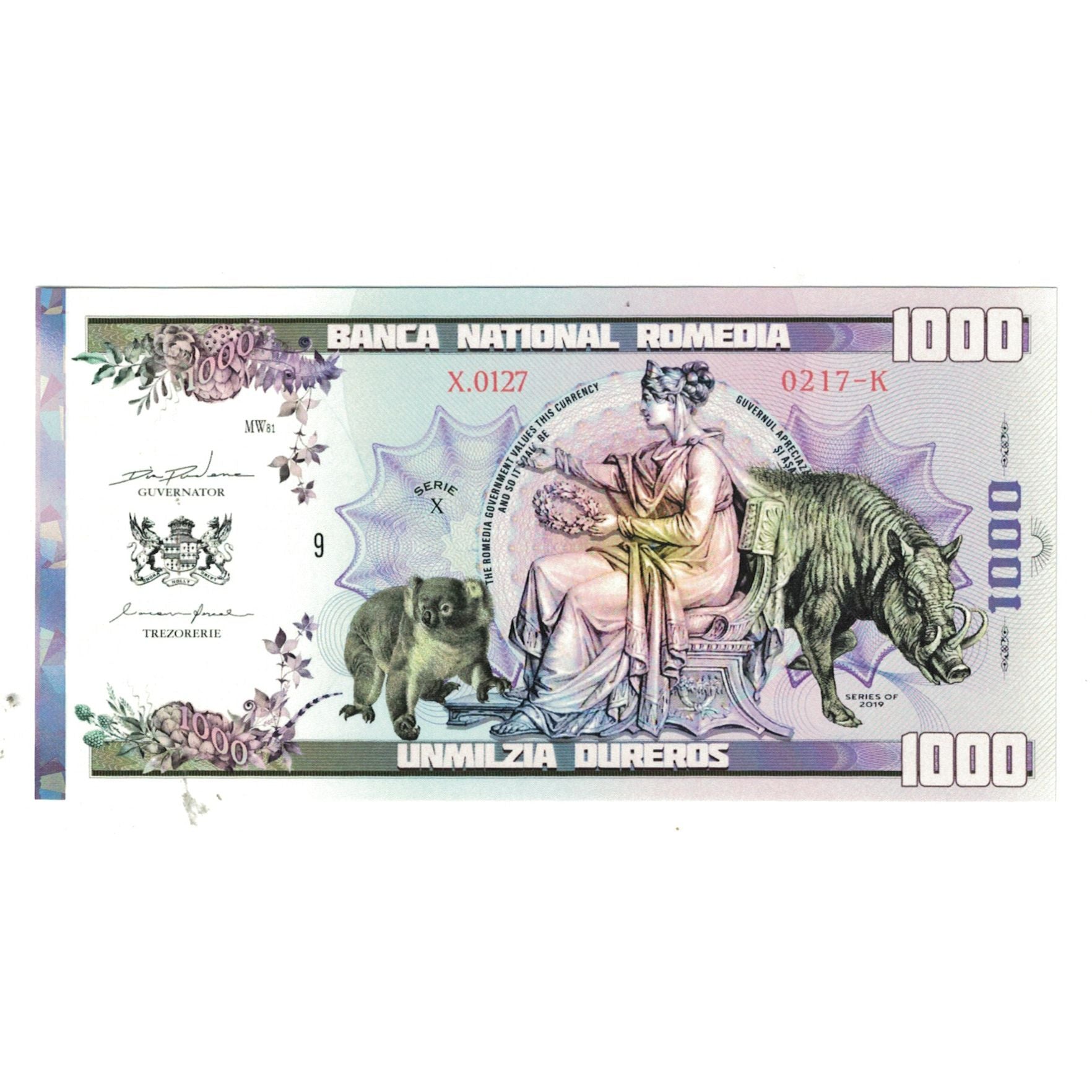 Billete, Tourist Banknote, 2019, Rumanía, BANCA NATIONAL ROMEDIA 1000, UNC