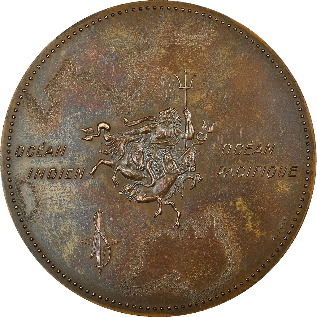 Frankrijk, Medaille, La Caravelle de Sud Aviation, Aviation, Joly, UNC-, Bronze