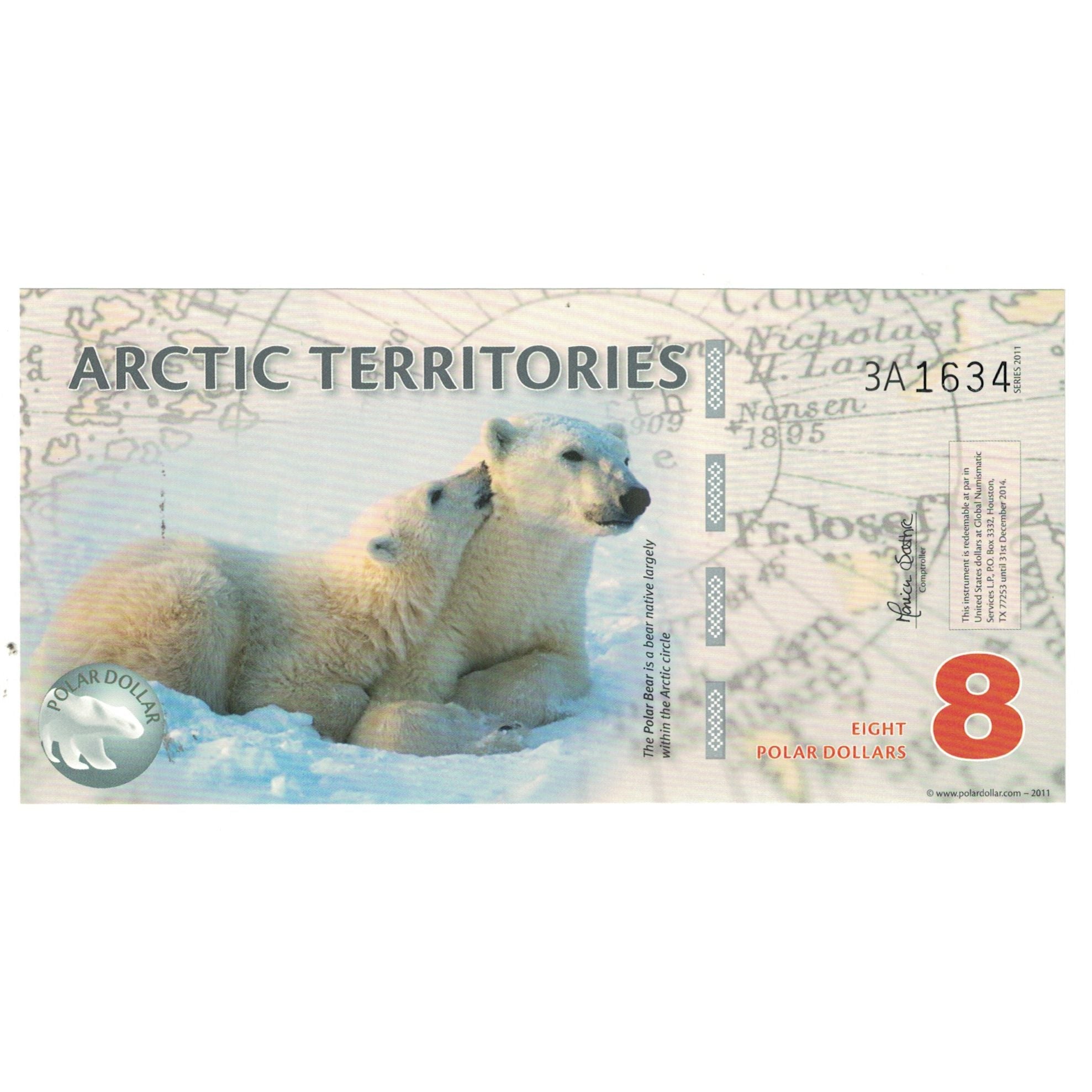 Billet, États-Unis, Dollar, 2011, 8 DOLLAR ARCTIC TERRITORIES, NEUF