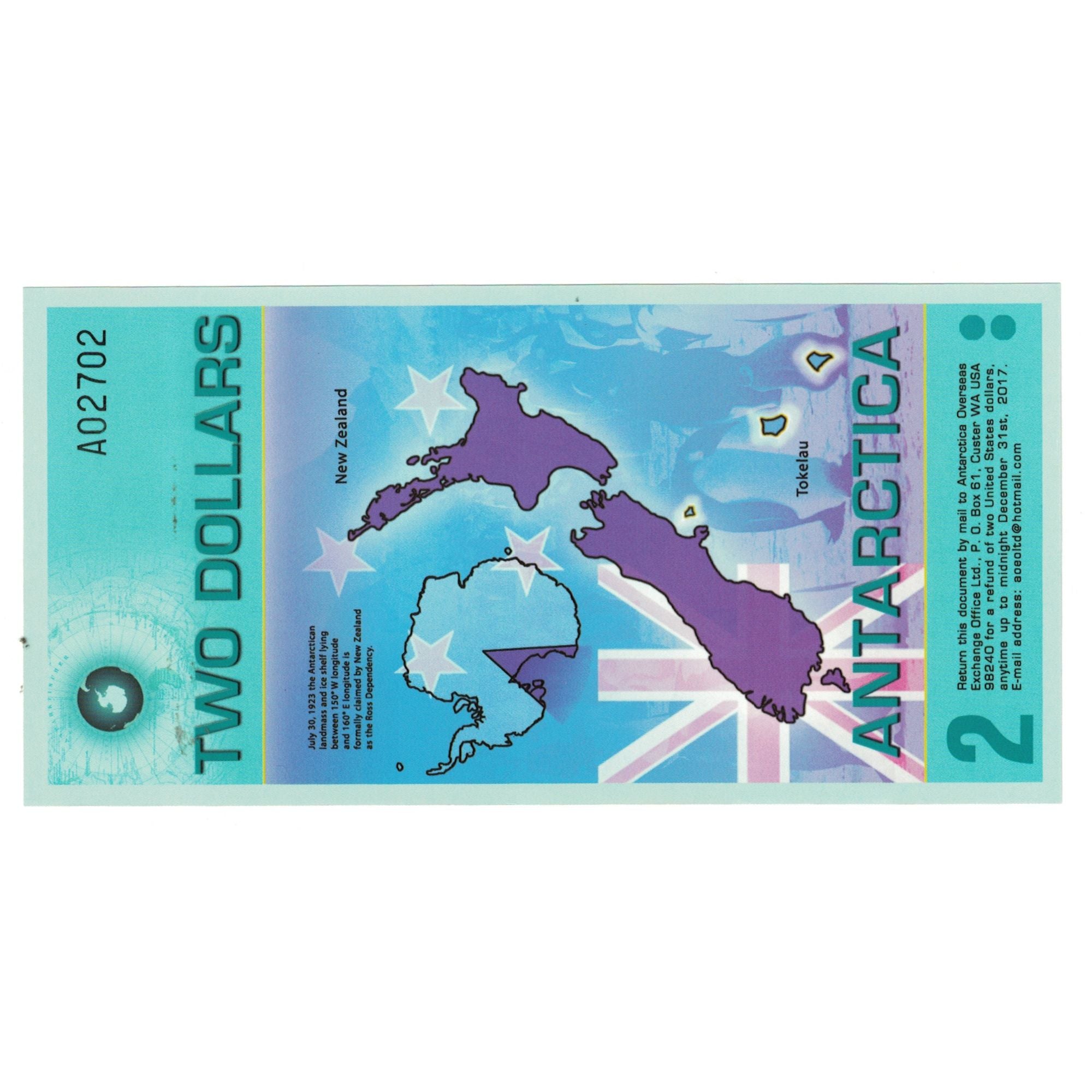 Banknote, Antarctic, 2 Dollars, 2014, 2014-09-10, UNC(65-70)