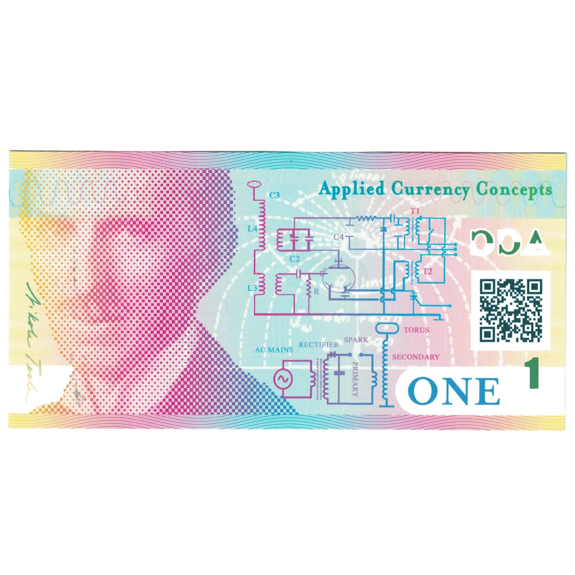 Banknote, United States, 2013, 1 VOLT NIKOLA TESLA, UNC(65-70)