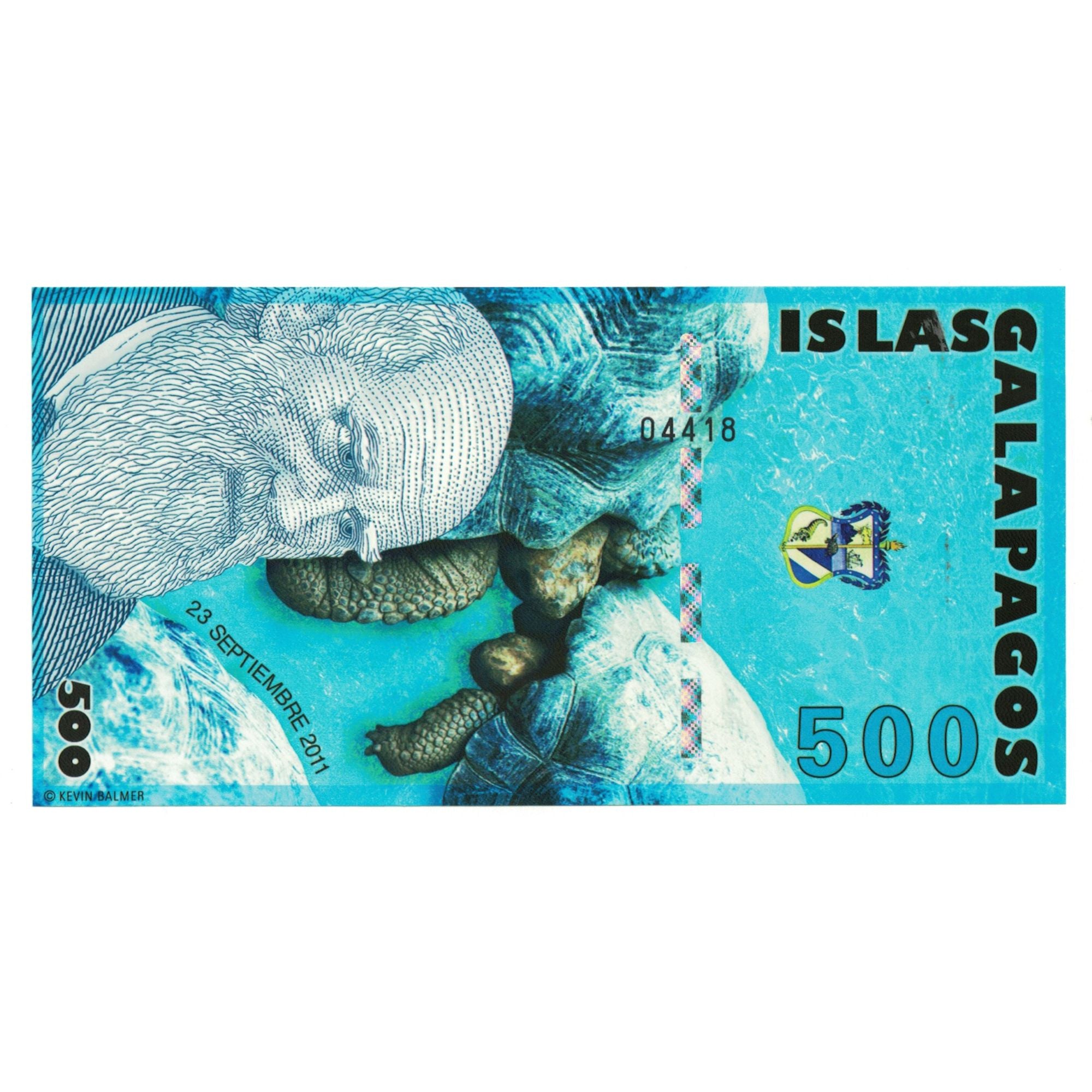 Banknote, Ecuador, 500 Sucres, 2011, 2011-09-23, ISLAS GALAPAGOS, UNC(65-70)