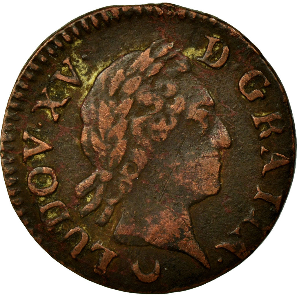 Moneda, Francia, Louis XV, Liard à la vieille tête, Liard, 1769, Metz, BC+
