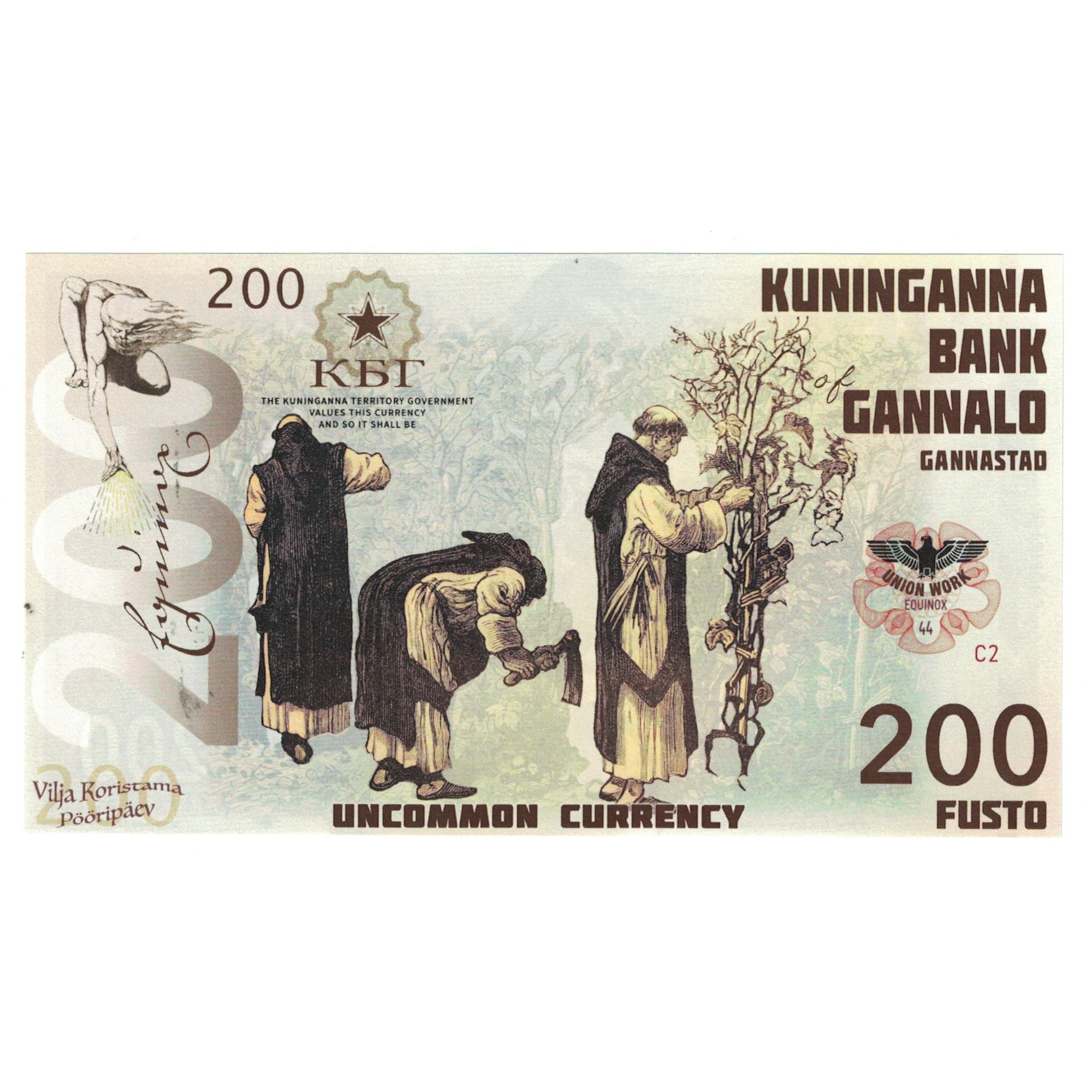 Geldschein, Other, Tourist Banknote, 2015, KUNINGANNA TERRITORY 200 FUSTO, UNZ