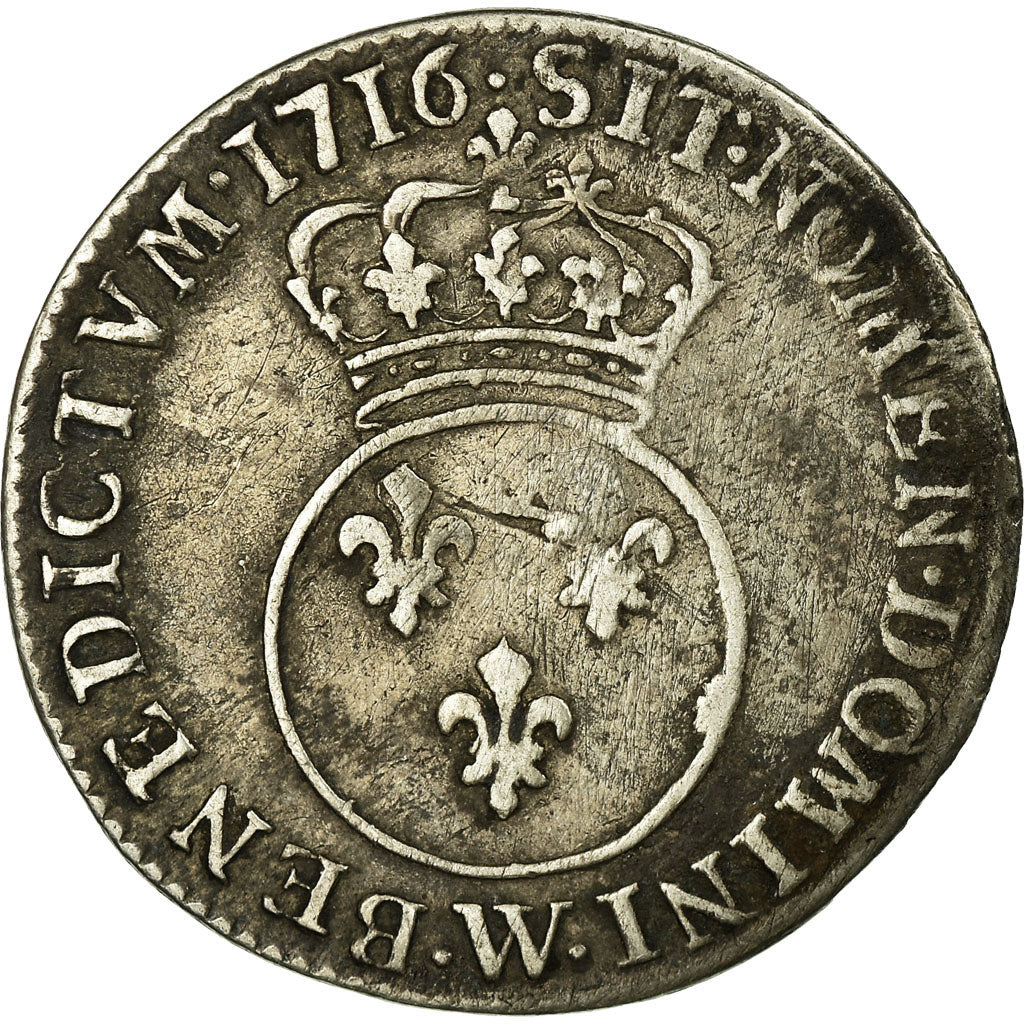 Coin, France, Louis XV, 1/10 Écu Vertugadin, 12 Sols, 1/10 ECU, 1716, Lille