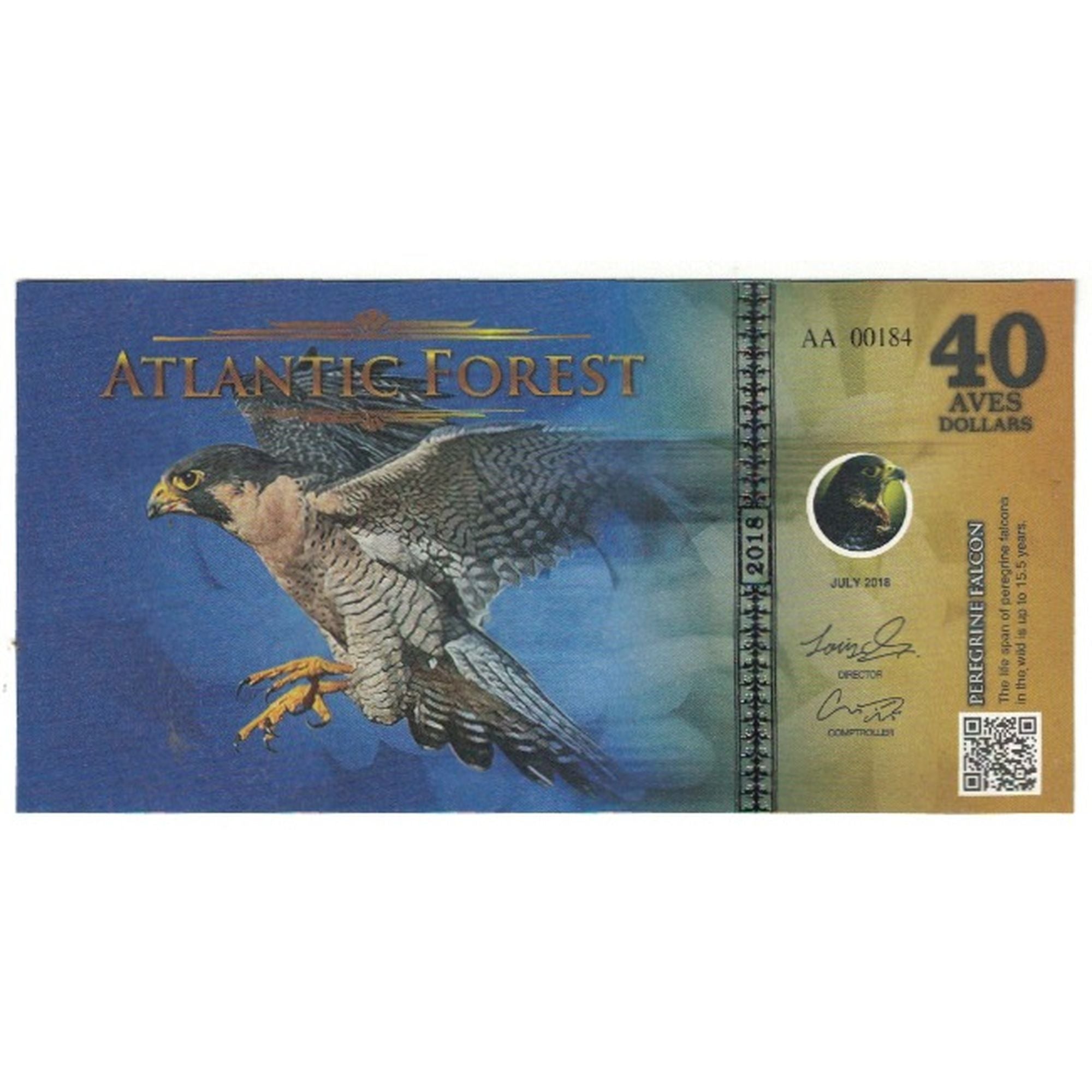 Banconote, Brasile, Dollar, 2018, 2018-07, ATLANTIC FOREST 40 DOLLARS, FDS