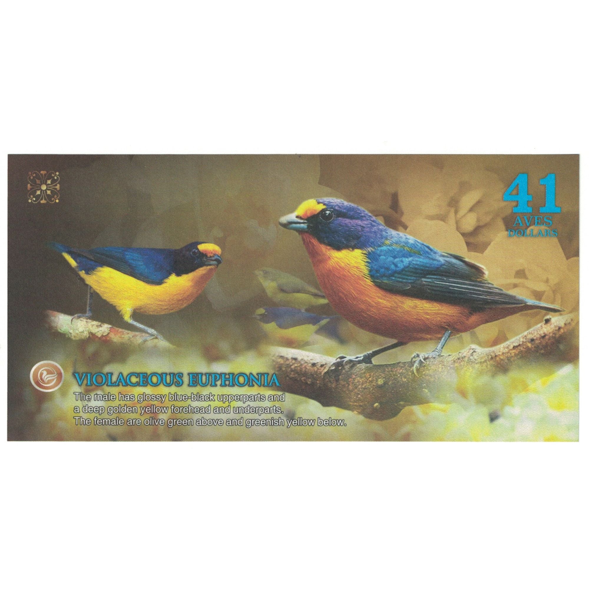 Banknote, Brazil, Dollar, 2019, 2019-08, ATLANTIC FOREST 41 DOLLARS, UNC(65-70)