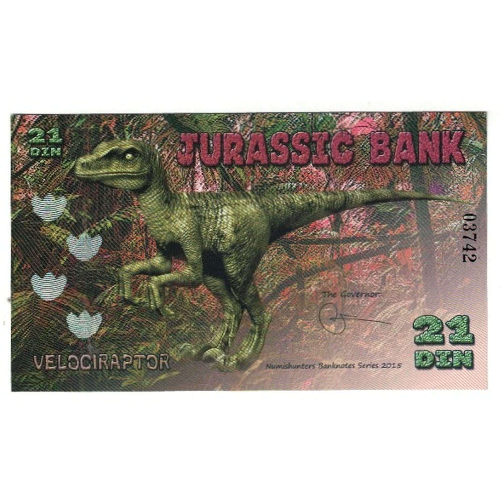 Banknote, Spain, Tourist Banknote, 2015, JURASSIC BANK 21 DIN, UNC(65-70)