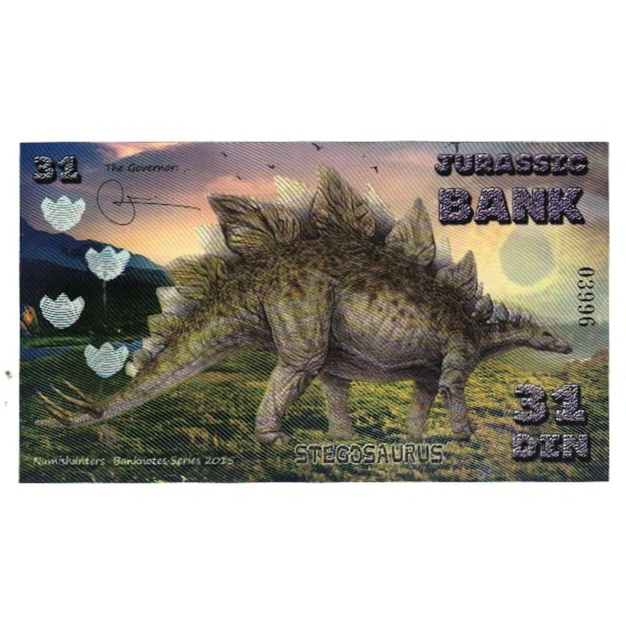 Banknote, Spain, Tourist Banknote, 2015, JURASSIC BANK 31 DIN, UNC(65-70)