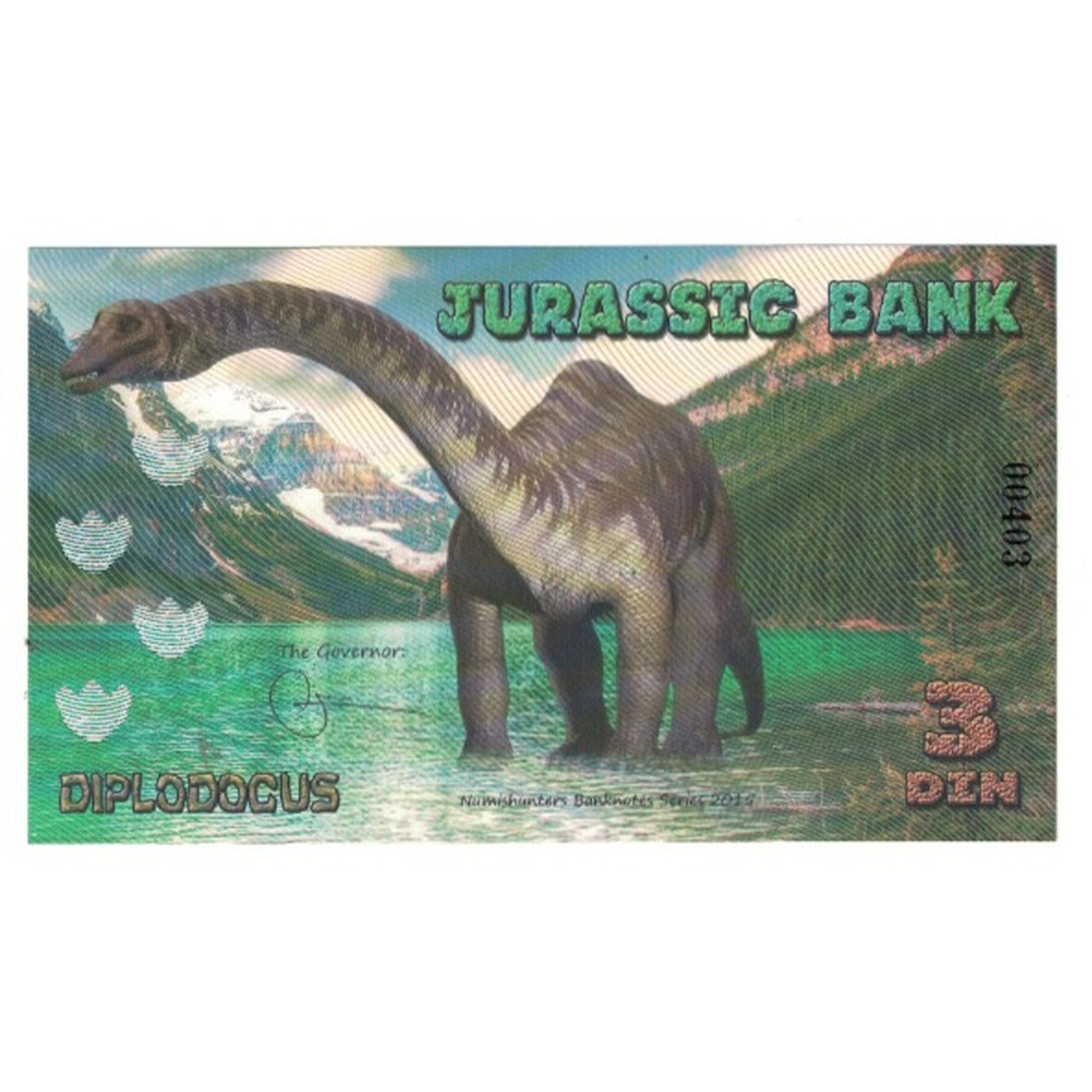 Banknote, Spain, Tourist Banknote, 2015, JURASSIC BANK 3 DIN, UNC(65-70)