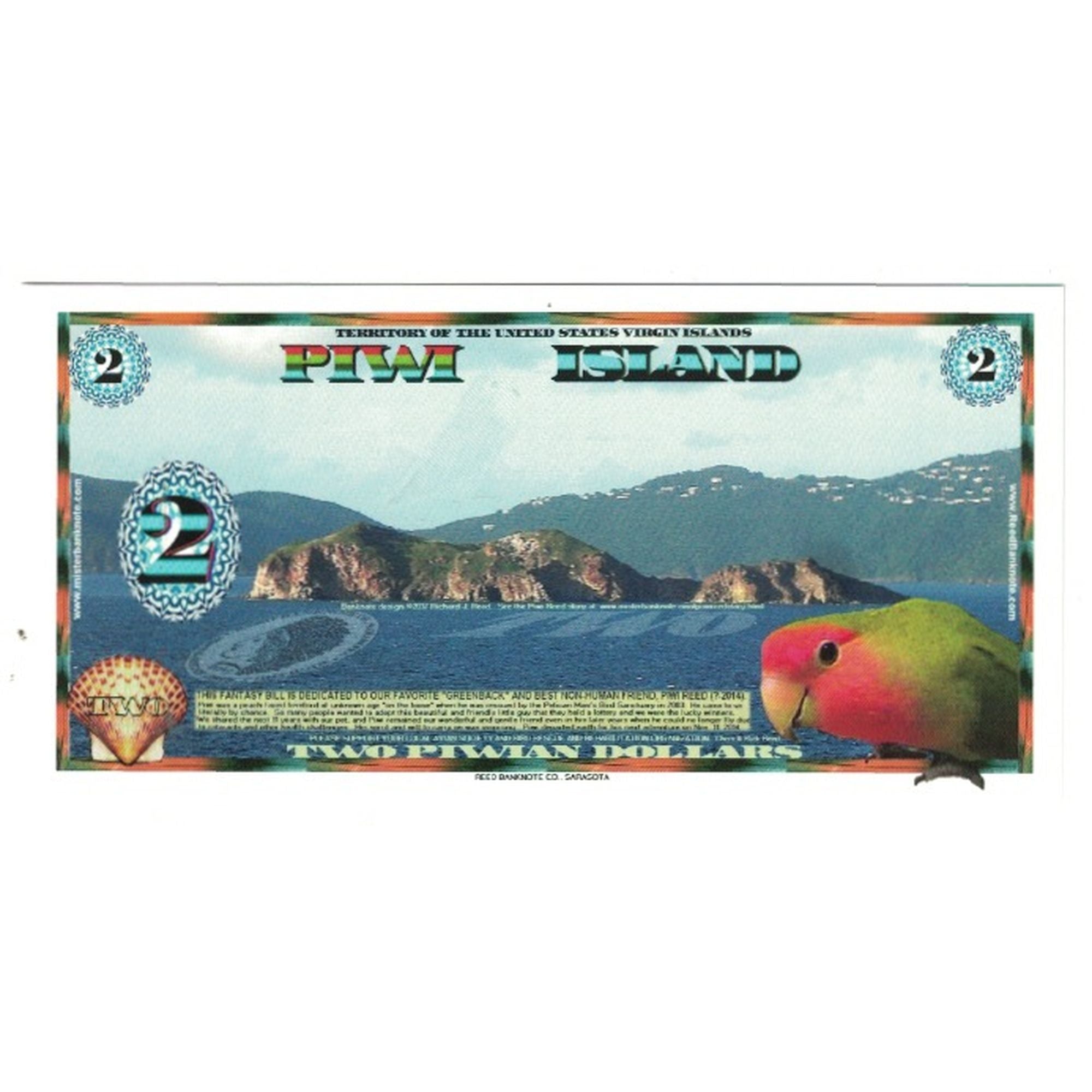 Banconote, Stati Uniti, 2 Dollars, 2017, 2017-12-25, PIWI ISLAND, FDS