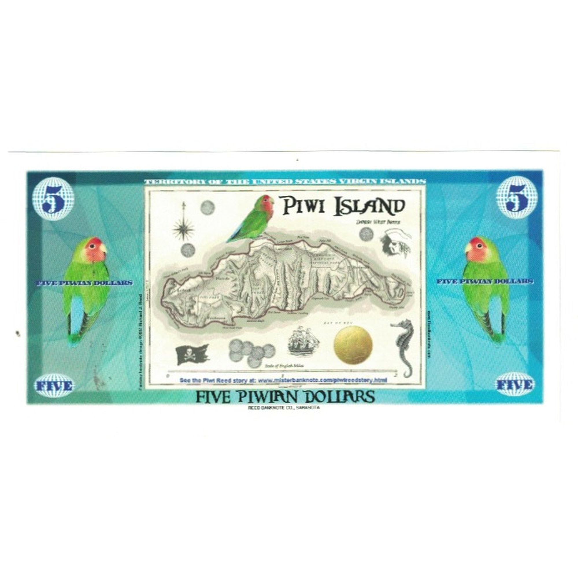 Banconote, Stati Uniti, 5 Dollars, 2017, 2017-12-25, PIWI ISLAND, FDS