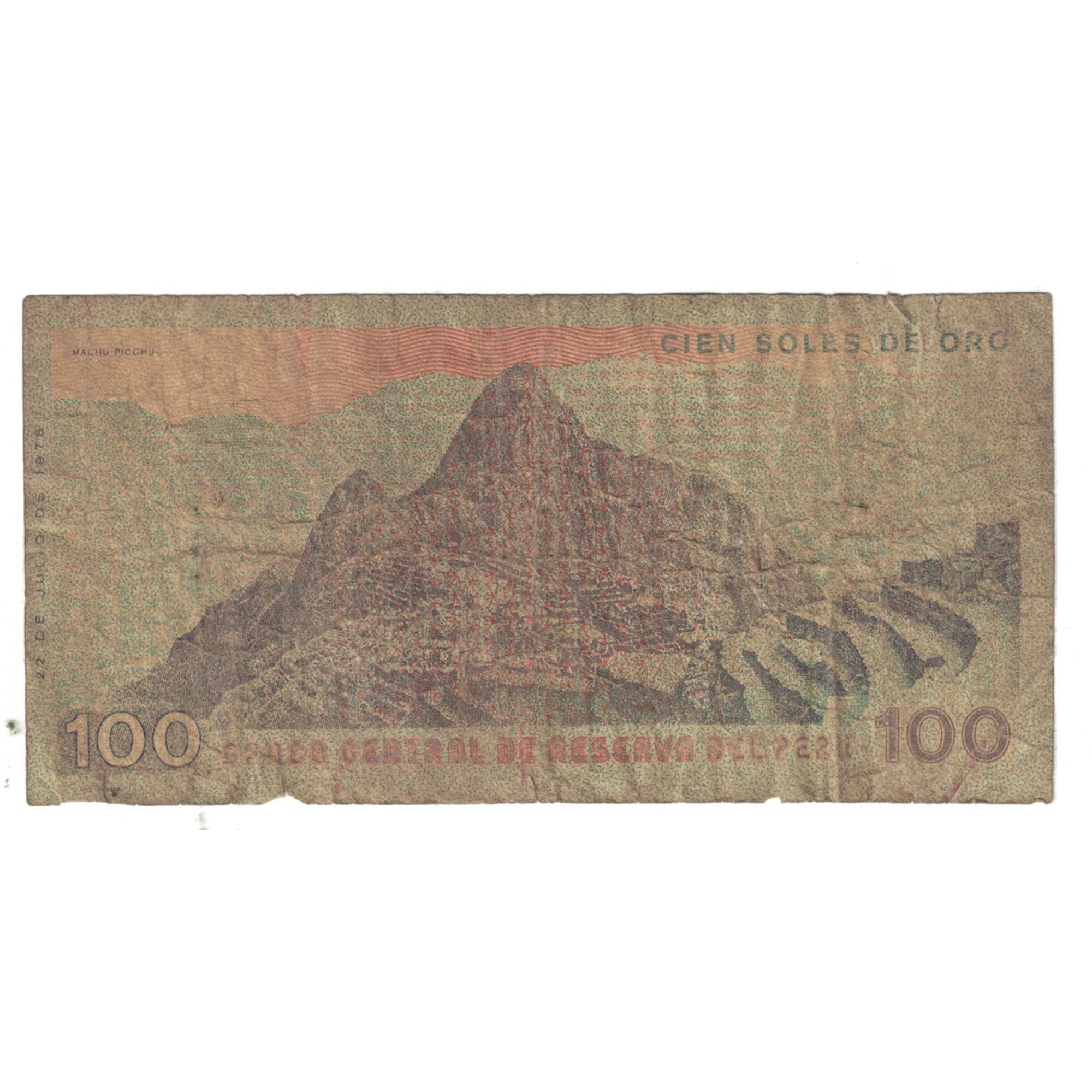 Banconote, Perù, 100 Soles De Oro, KM:114, B+