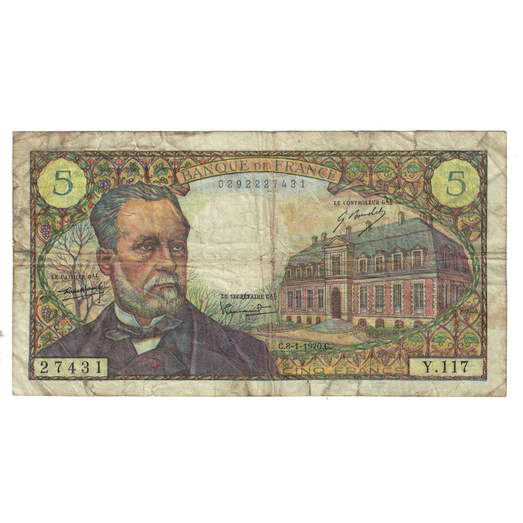 France, 5 Francs, 1970, Y.117 27431, TB, Fayette:61.12, KM:146b