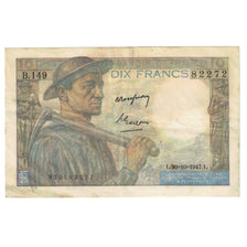 França, 10 Francs, Mineur, 1947, B.149, VF(20-25), Fayette:8.18, KM:99f