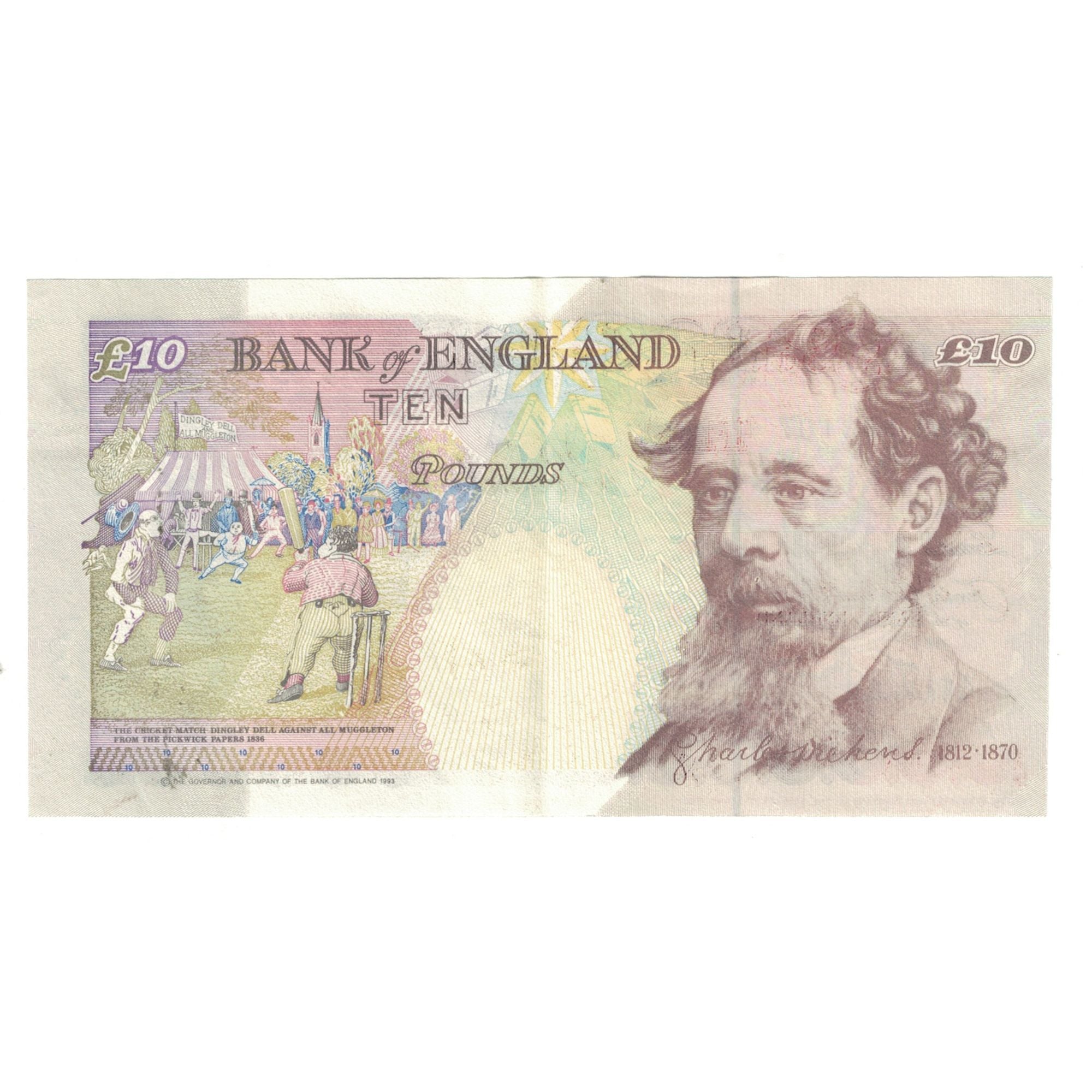 Banknote, Great Britain, 10 Pounds, 1993-1998, KM:386a, AU(55-58)