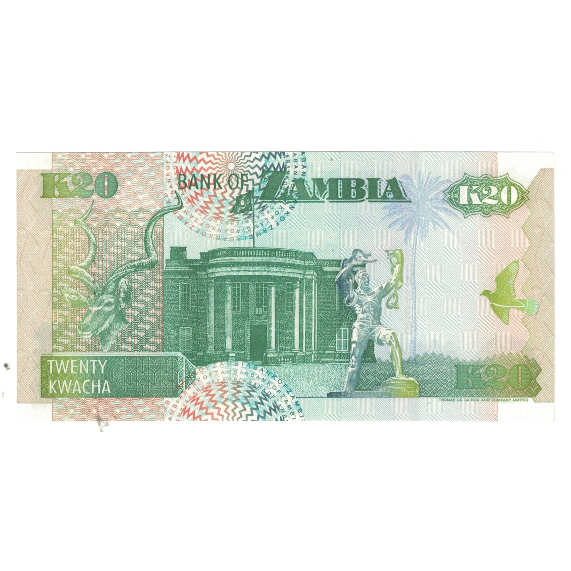 Billete, 20 Kwacha, 1992, Zambia, KM:32a, UNC