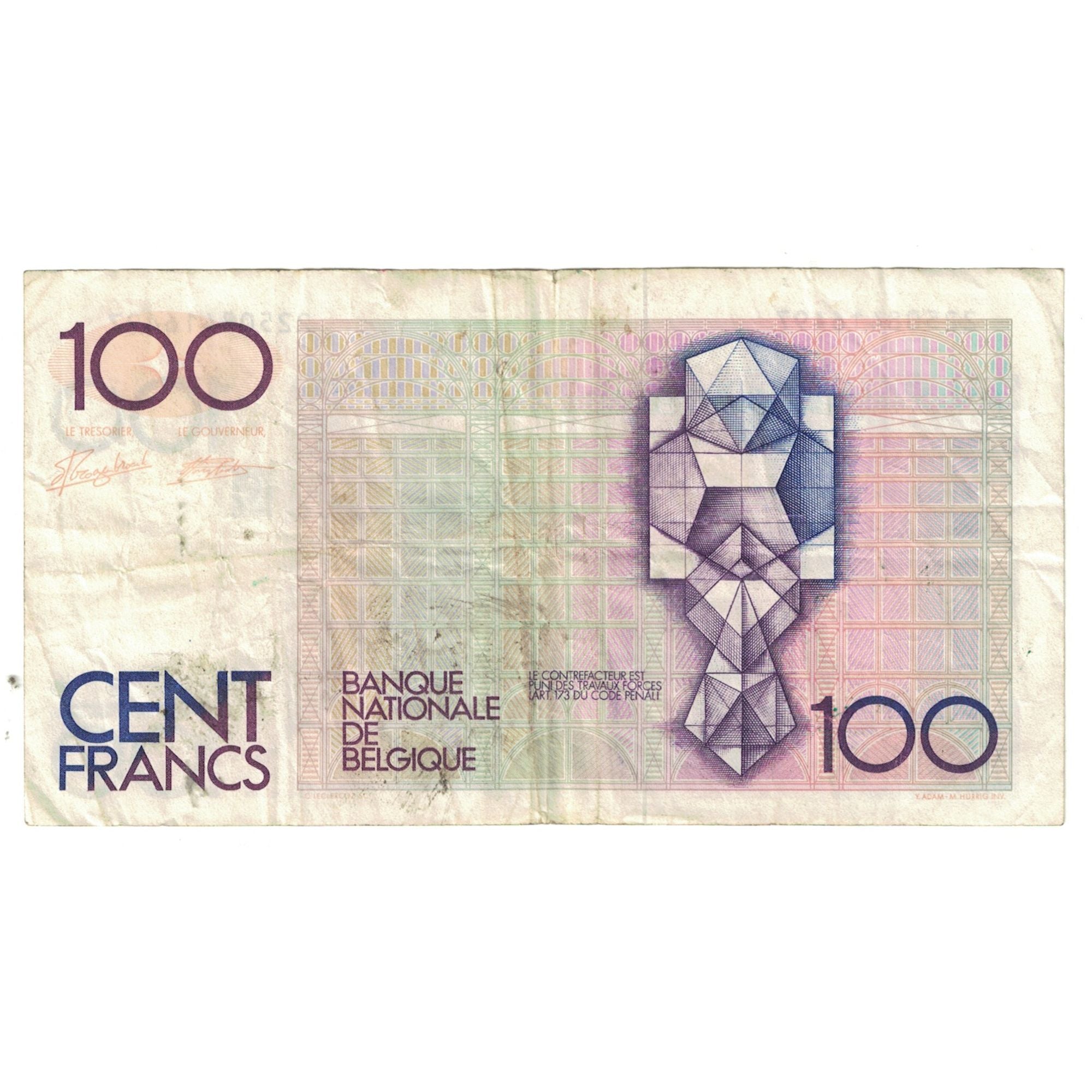 Biljet, België, 100 Francs, KM:142a, TTB