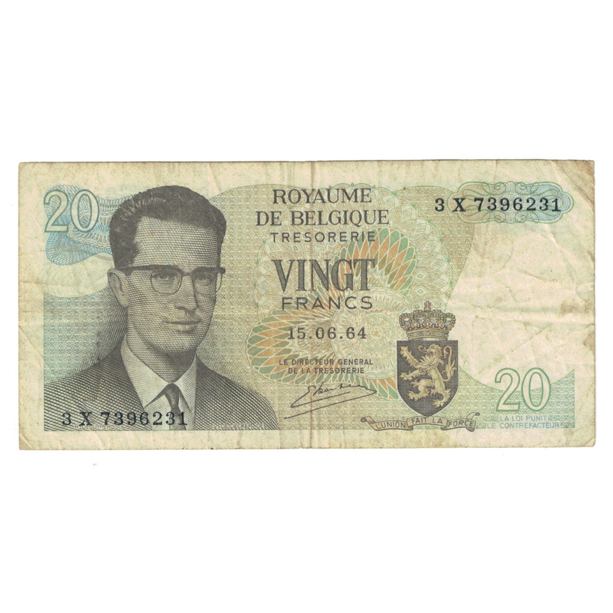 Biljet, België, 20 Francs, 1964, 1964-06-15, KM:138, TB+