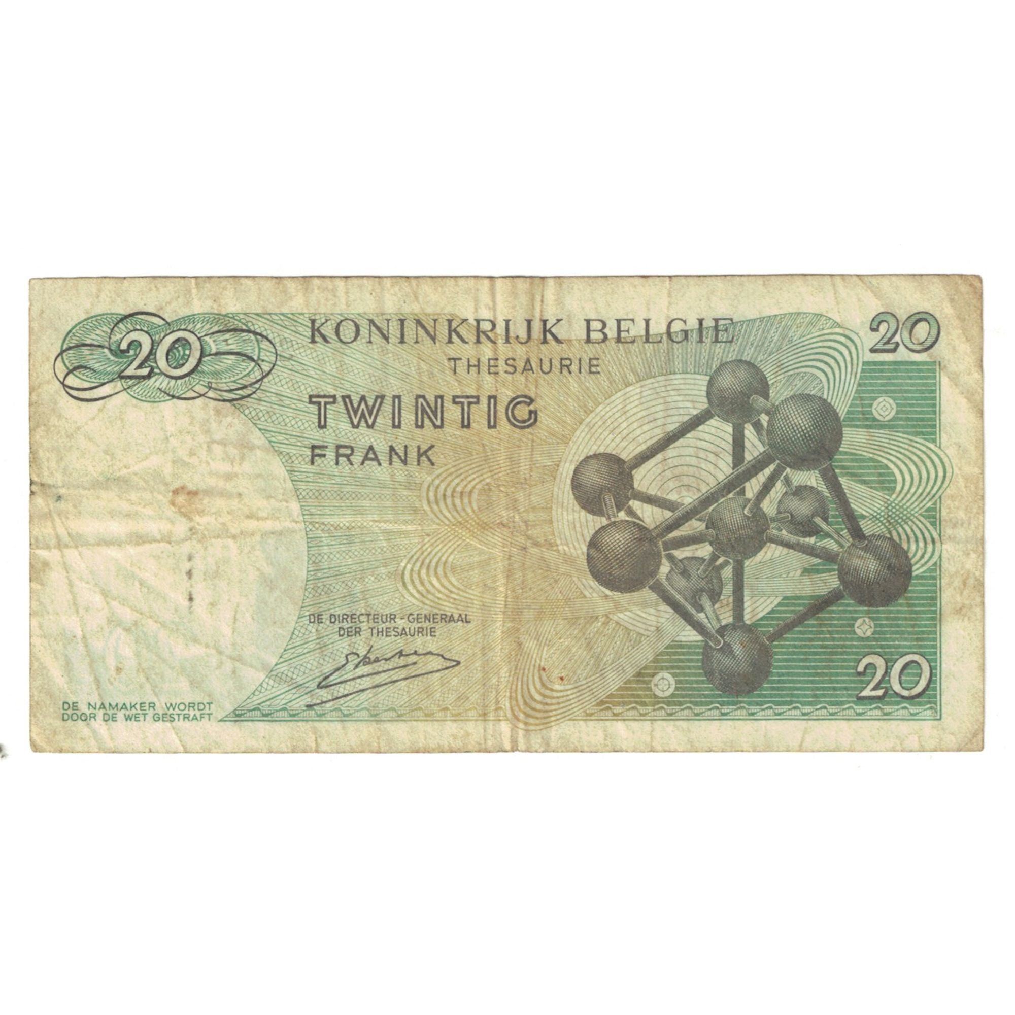 Biljet, België, 20 Francs, 1964, 1964-06-15, KM:138, TB+