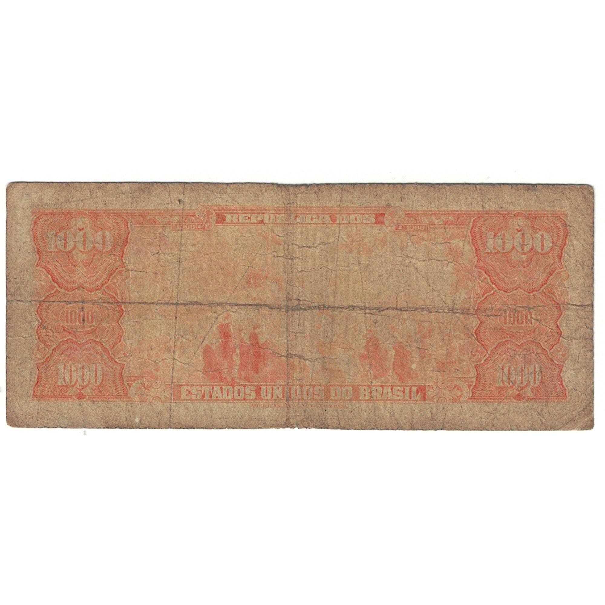 Nota, Brasil, 1 Cruzeiro Novo on 1000 Cruzeiros, KM:187b, VF(20-25)