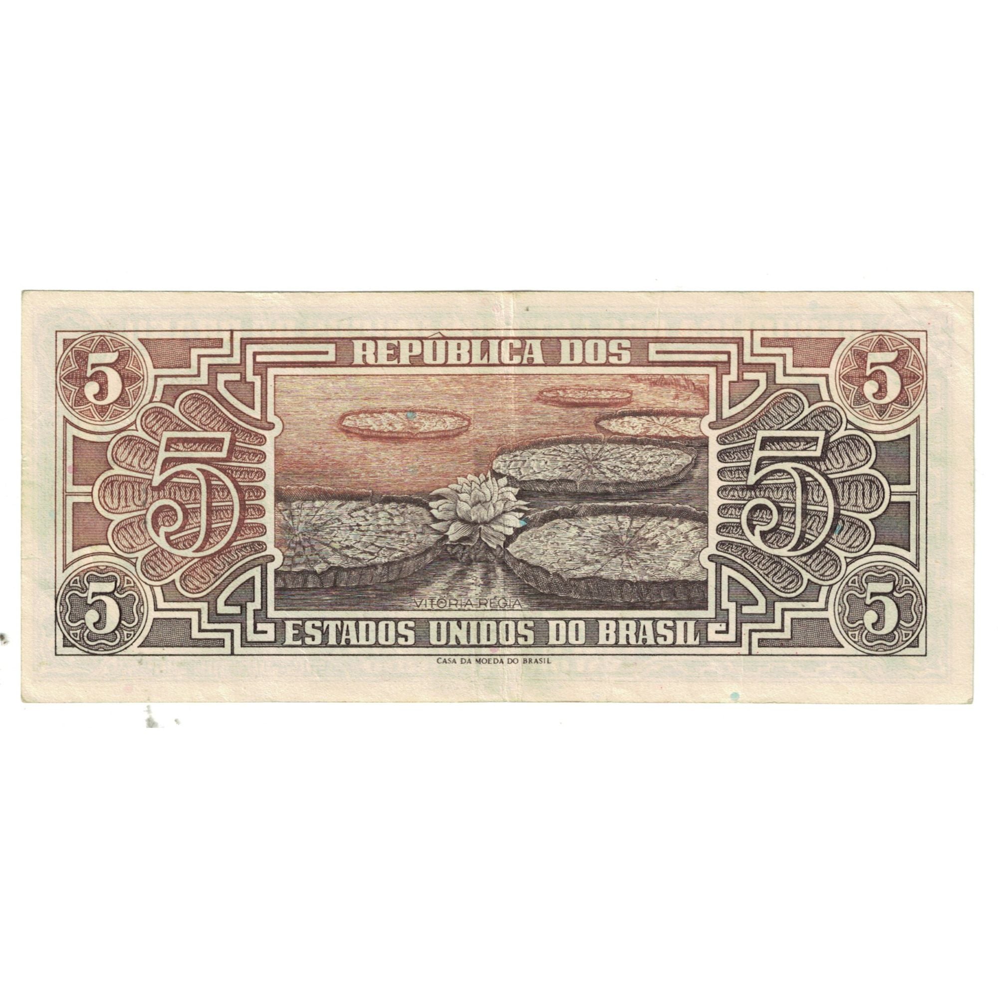Banknote, Brazil, 5 Cruzeiros, KM:166a, AU(55-58)