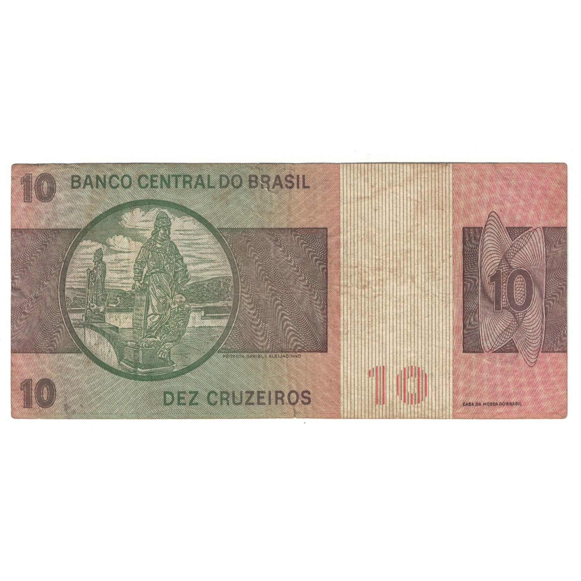 Nota, Brasil, 10 Cruzeiros, KM:193e, EF(40-45)