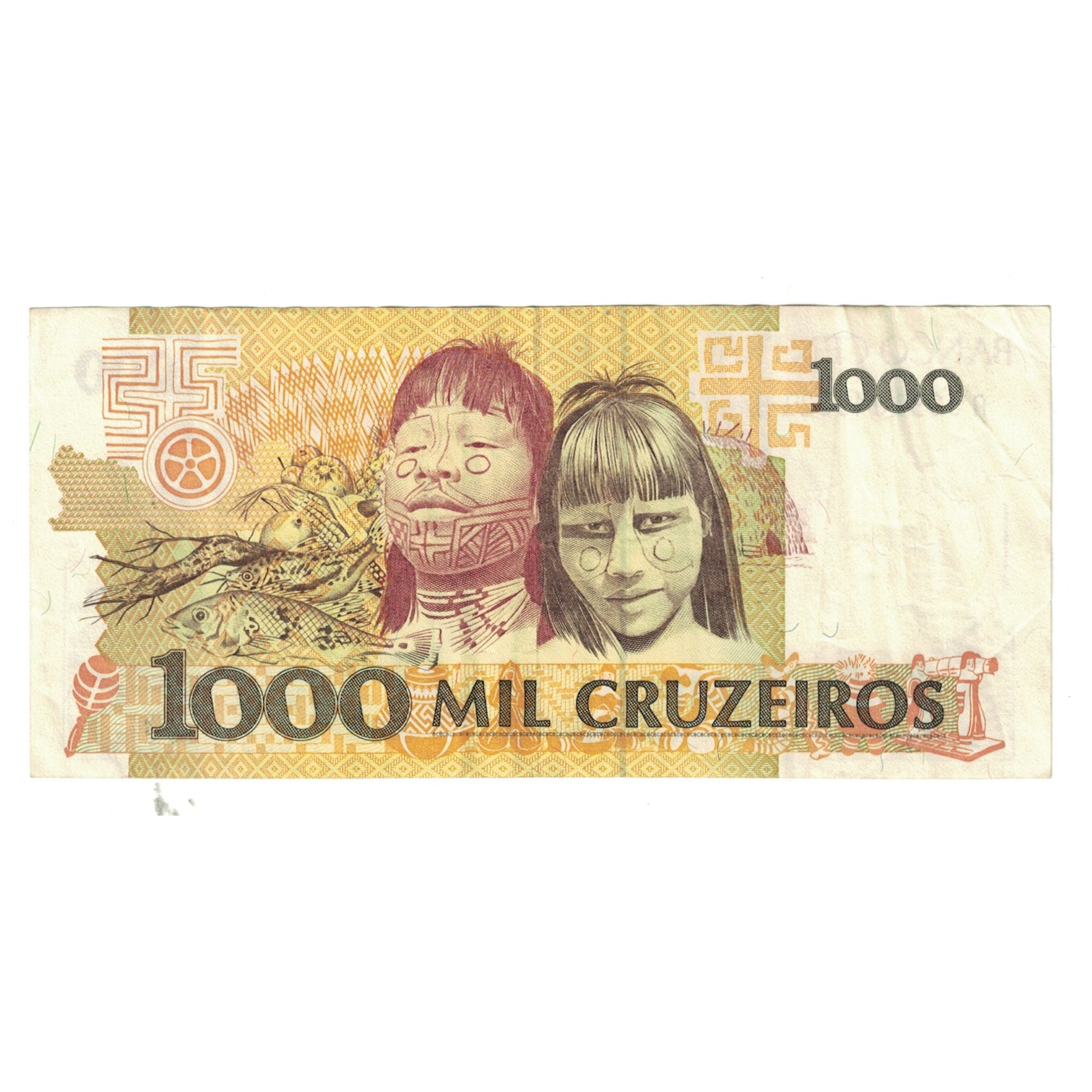 Nota, Brasil, 1000 Cruzeiros, KM:231b, EF(40-45)