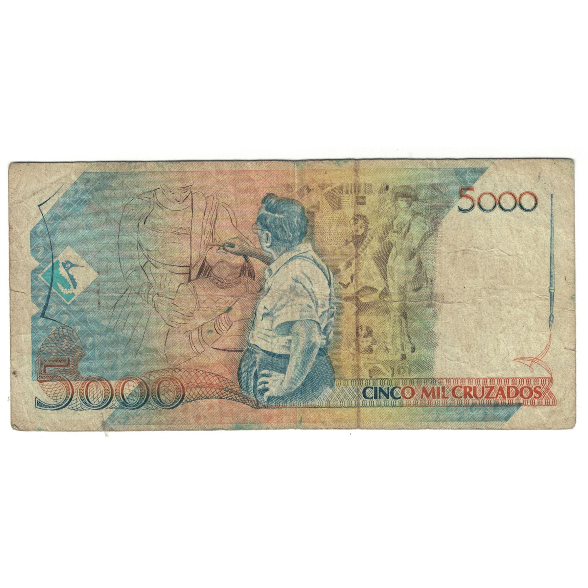 Banknote, Brazil, 5000 Cruzados, KM:214a, VF(20-25)