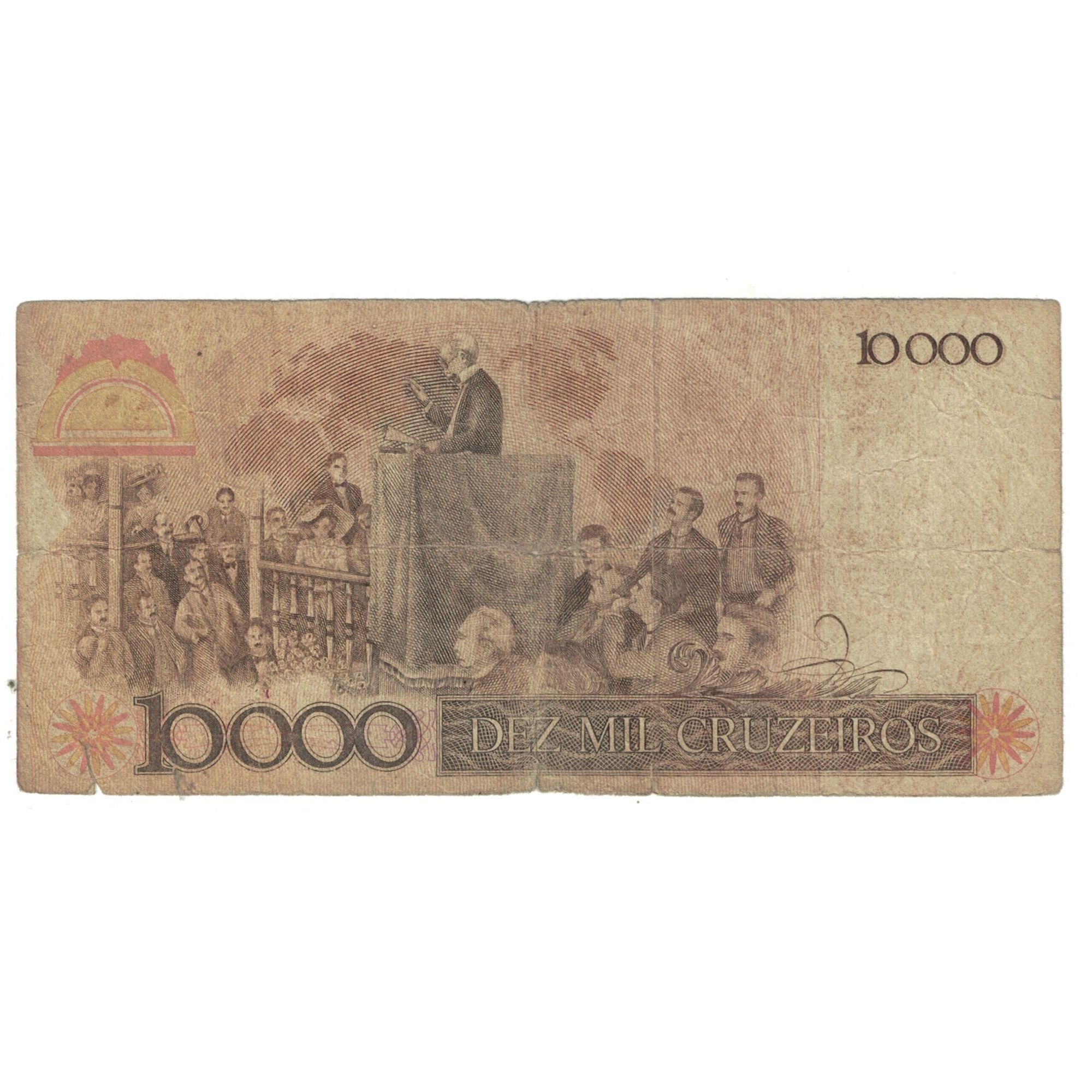 Banknote, Brazil, 10,000 Cruzeiros, KM:203a, VF(20-25)
