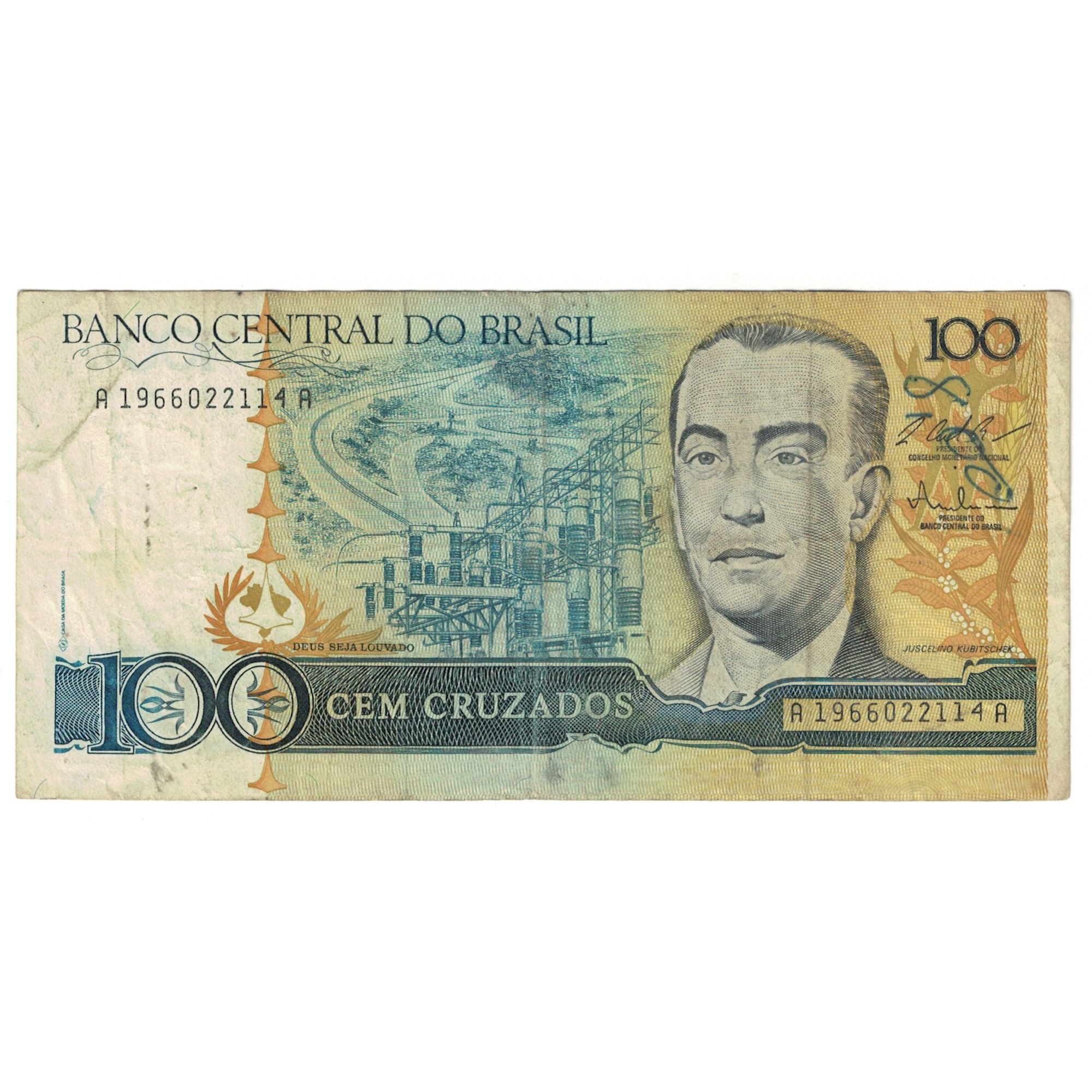Billete, 100 Cruzados, Brasil, KM:211c, BC