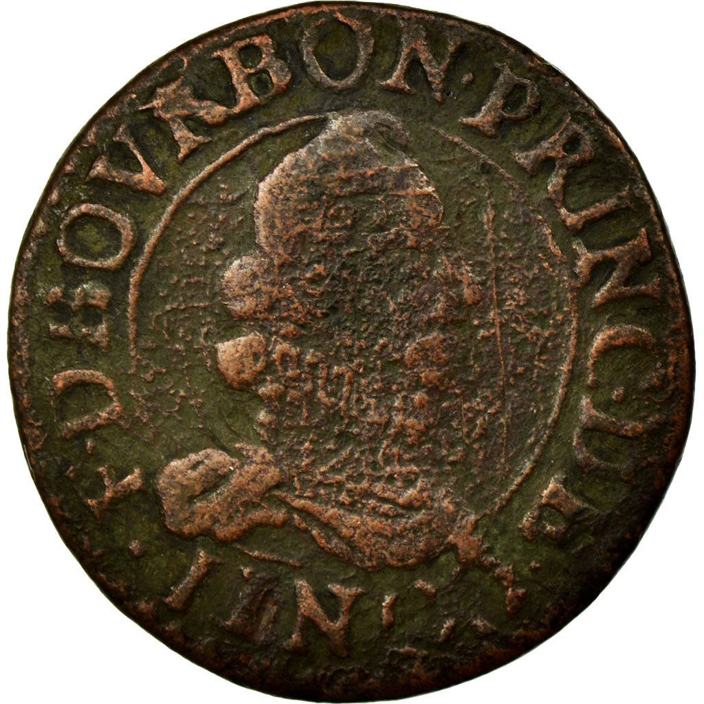Moneda, ESTADOS FRANCESES, CHATEAU-RENAUD, 2 Deniers, Tournois, BC+, Cobre