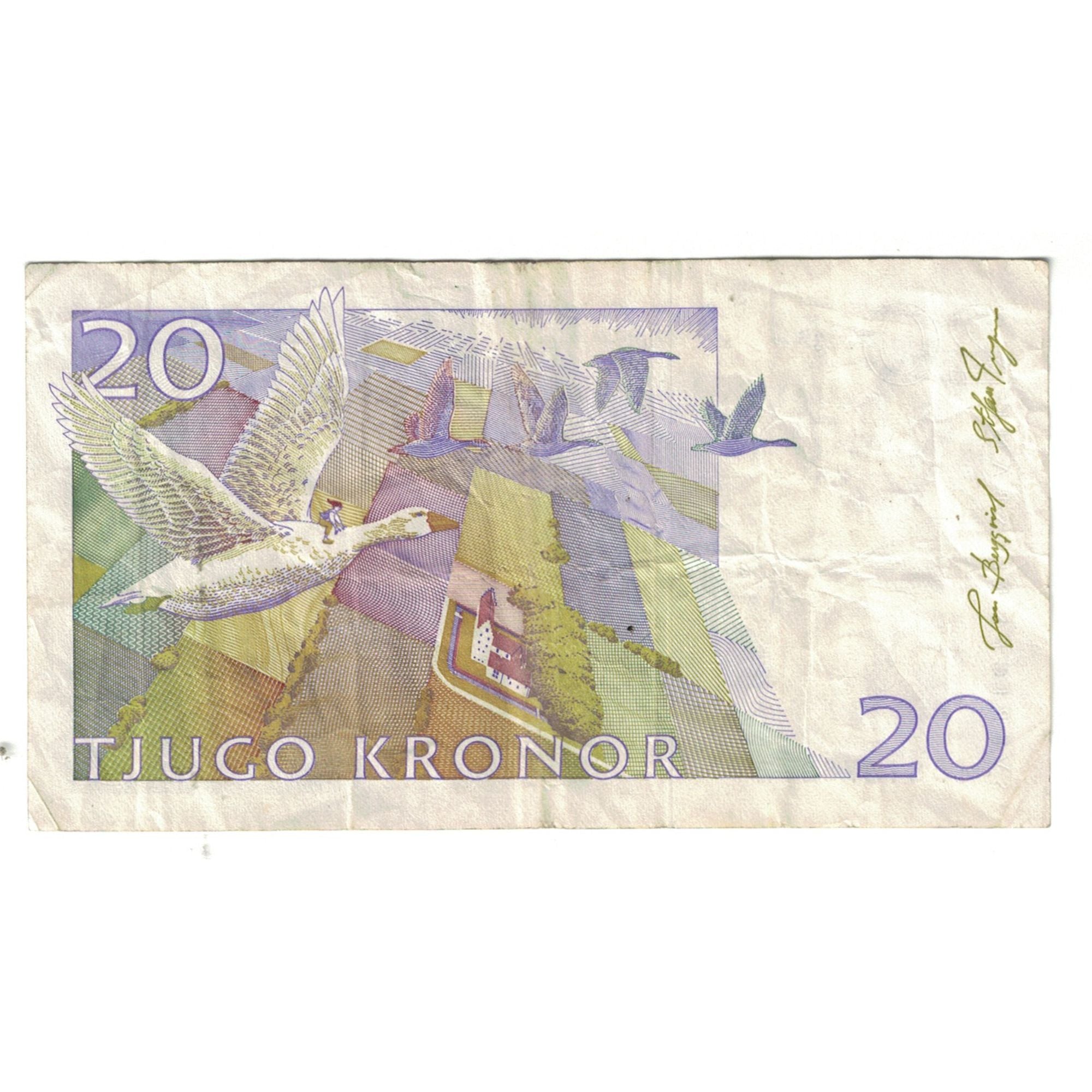 Billet, Suède, 20 Kronor, KM:63a, TTB