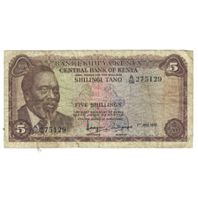 Banknote, Kenya, 5 Shillings, 1972, 1972-07-01, KM:6c, VF(20-25)