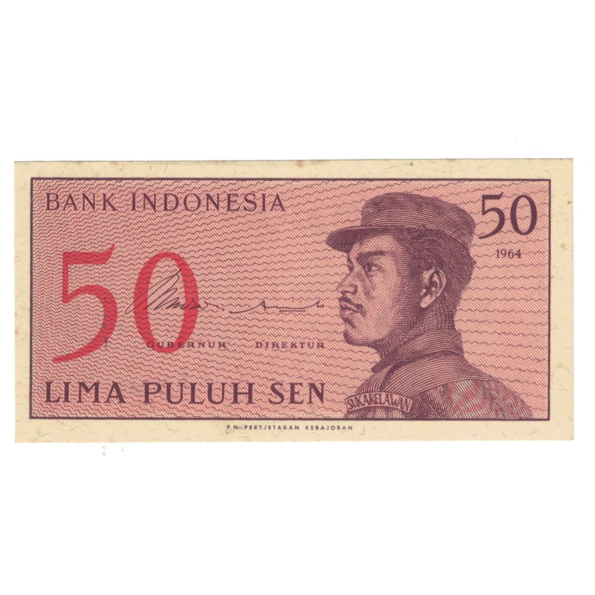 Biljet, Indonesië, 50 Sen, 1964, TTB
