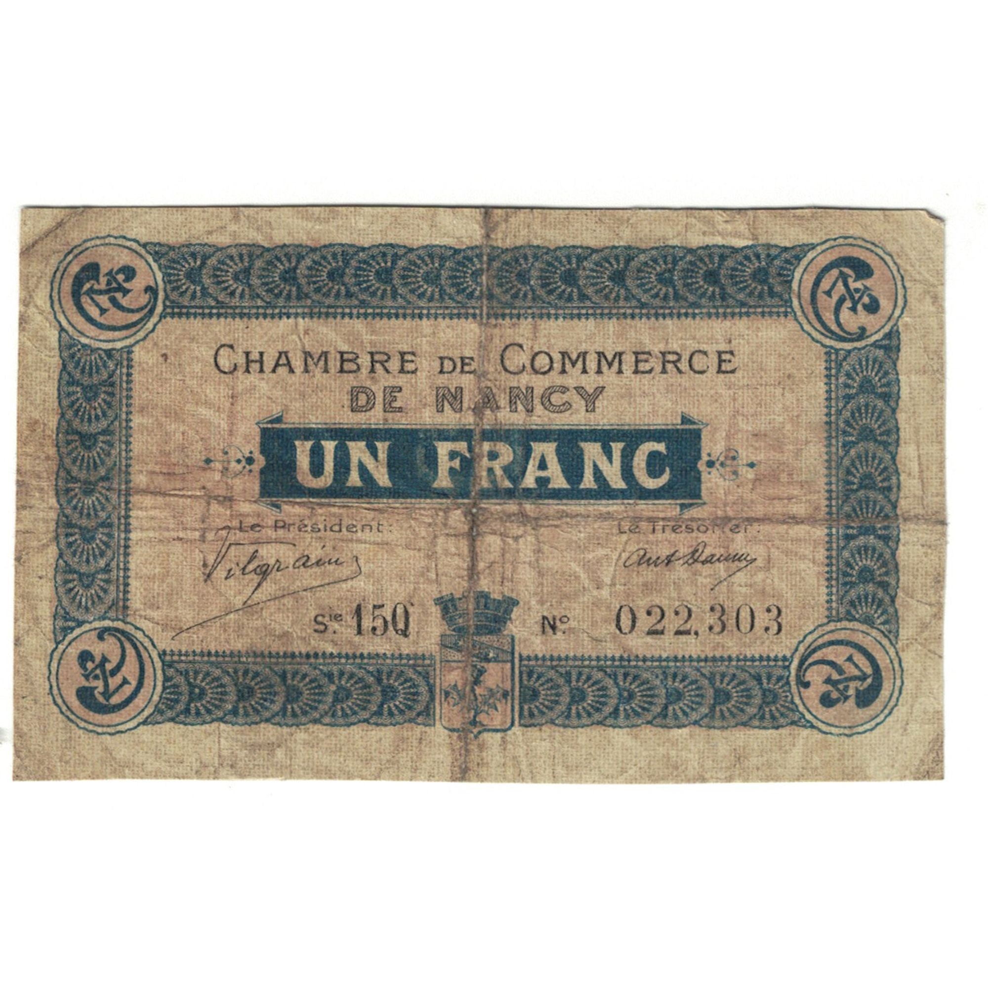 Frankreich, Nancy, 1 Franc, 1918, S, Pirot:87-30