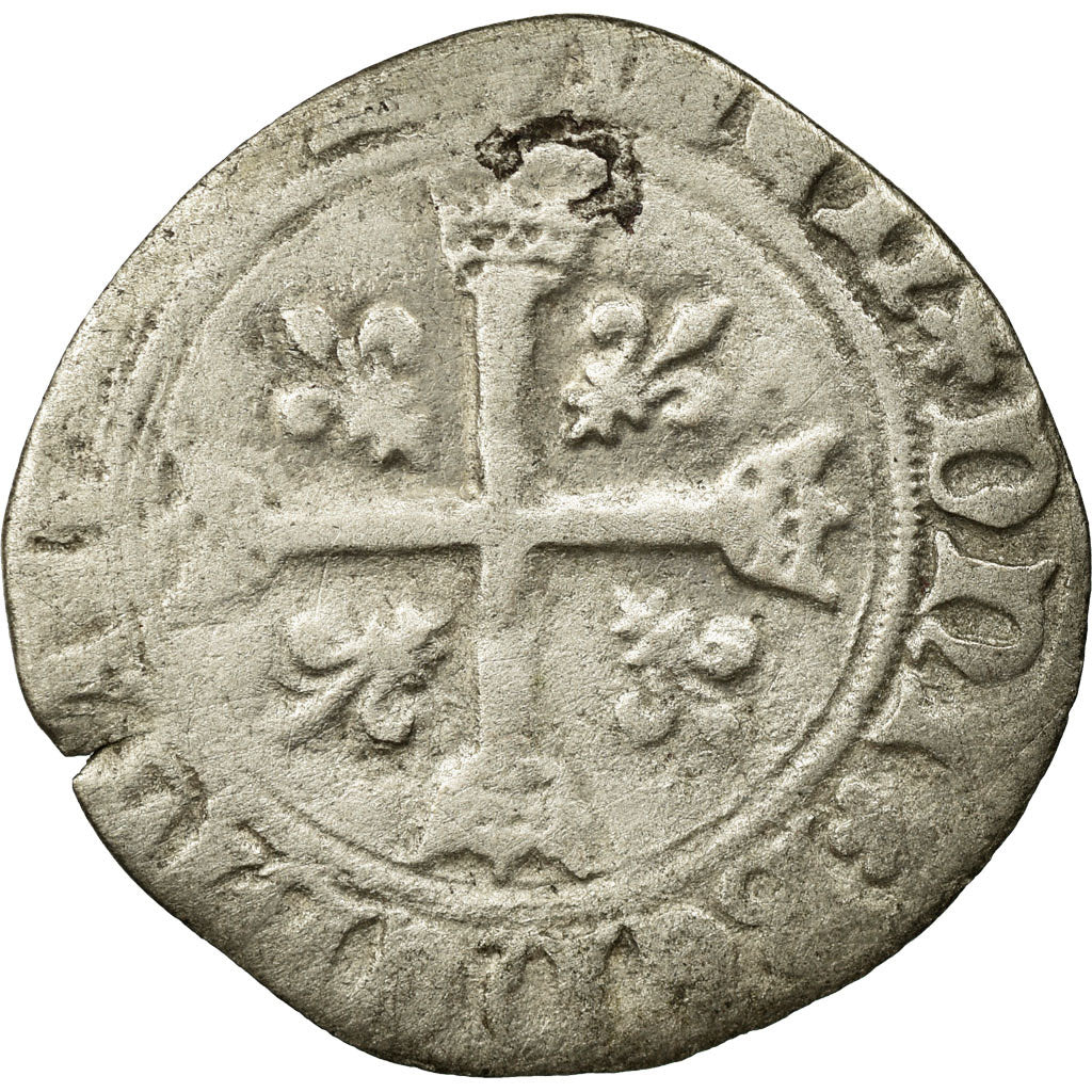 Munten, Frankrijk, Karolus or Dizain, 1488, ZG+, Zilver, Duplessy:593