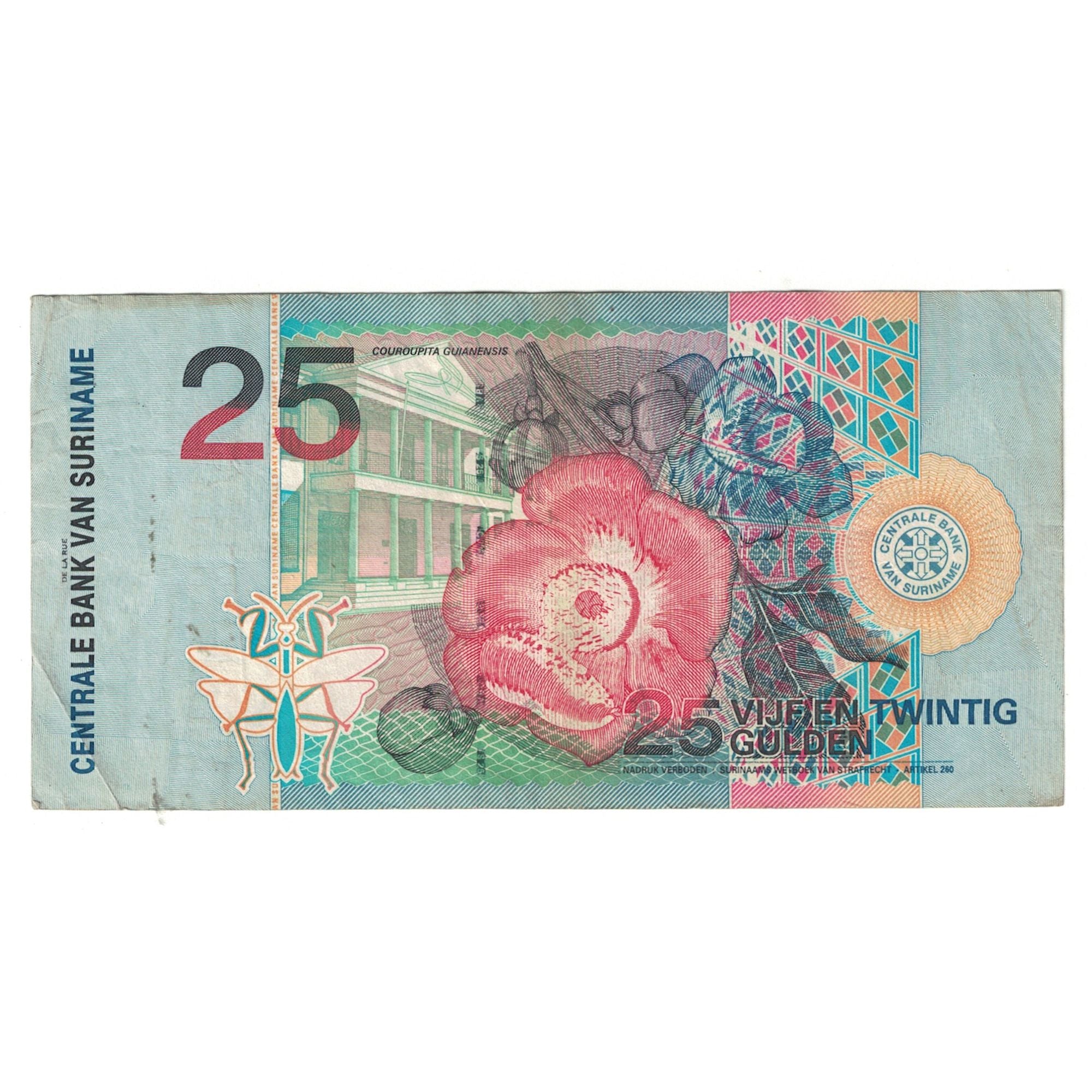 Biljet, Suriname, 25 Gulden, 2000, 2000-01-01, KM:148, TTB