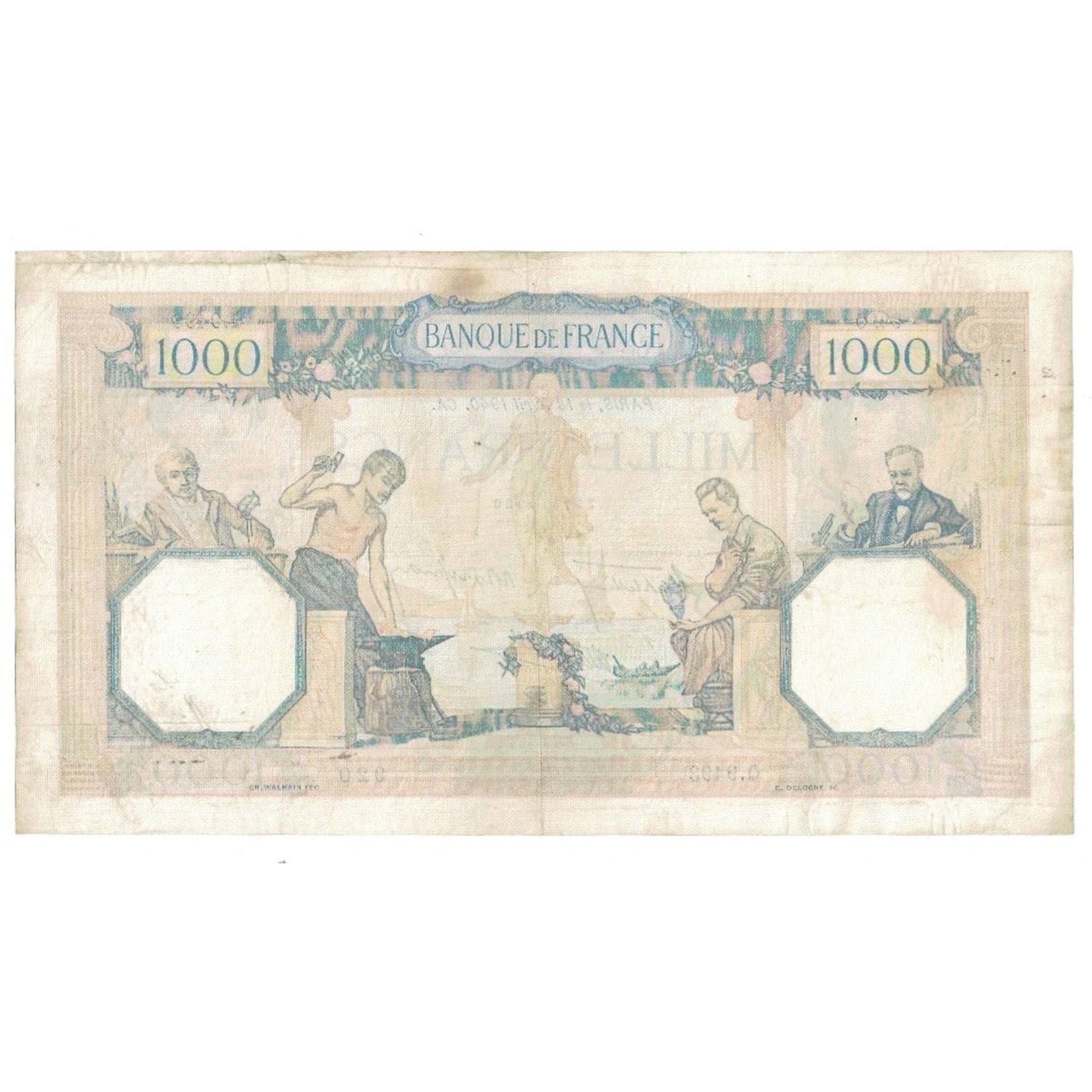 Frankreich, 1000 Francs, Cérès et Mercure, Q.9493 920, SS, Fayette:38.46