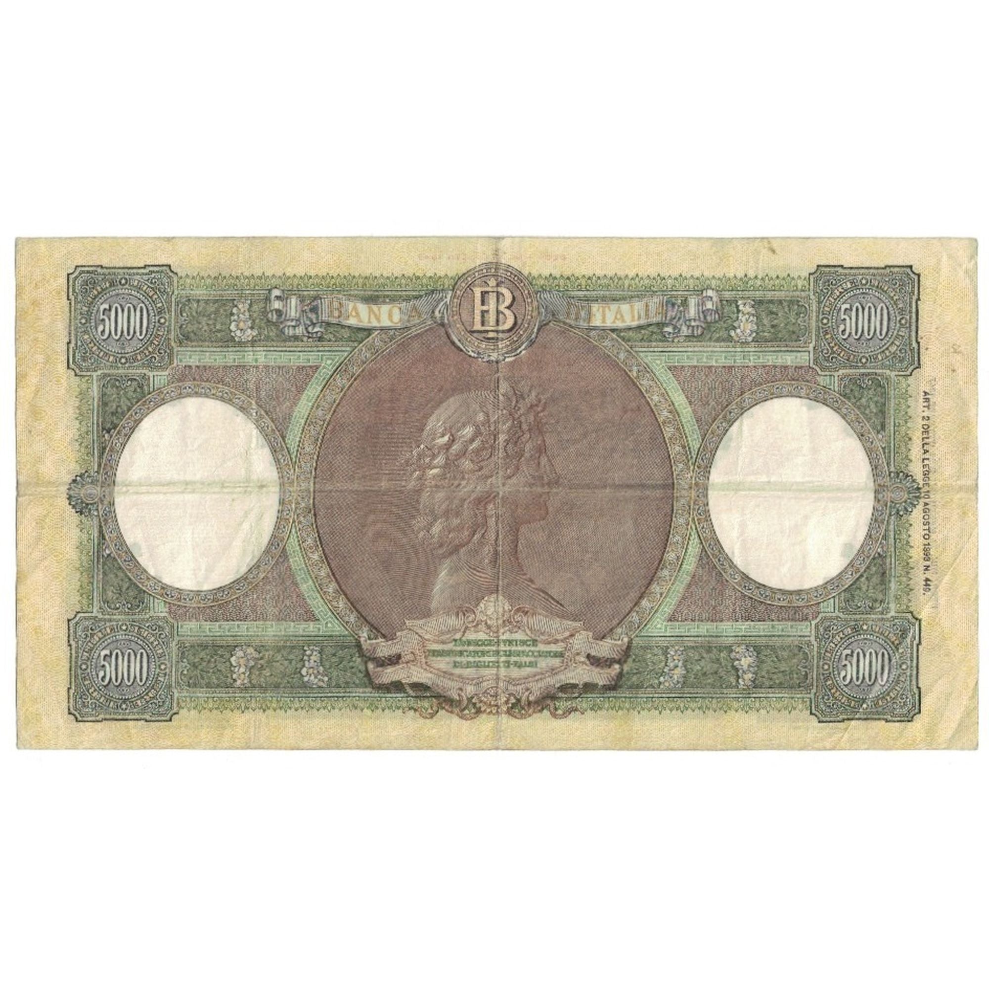 Banconote, Italia, 5000 Lire, 1961, 1961-03-23, KM:85d, BB