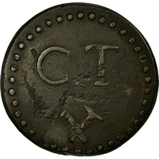 Coin, France, 12 Sous, EF(40-45), Bronze