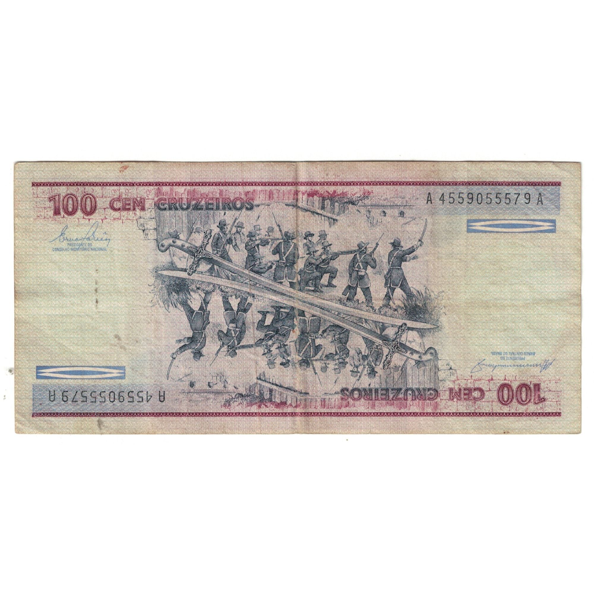 Banconote, Brasile, 100 Cruzeiros, KM:198b, BB