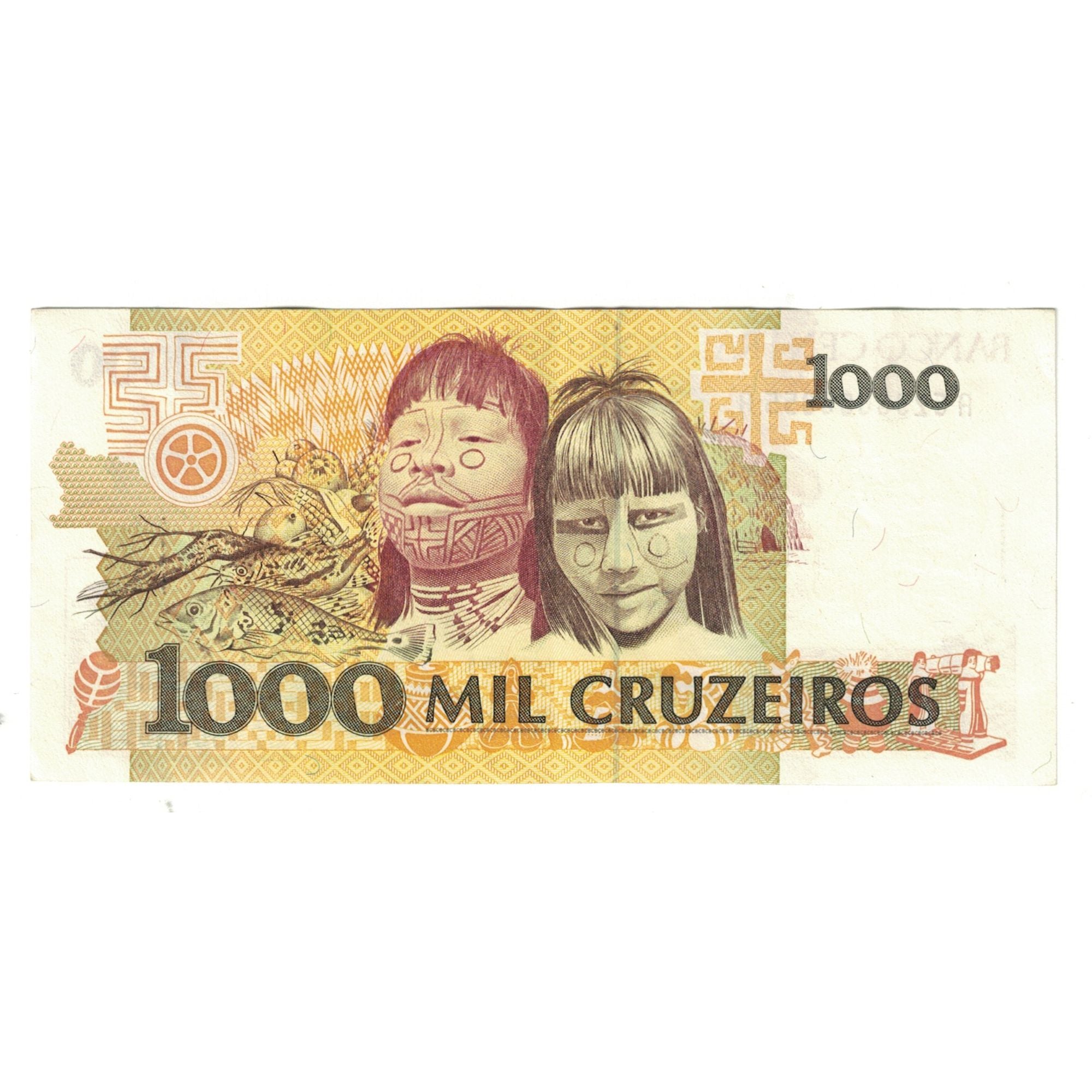 Nota, Brasil, 1000 Cruzeiros, KM:231b, AU(55-58)