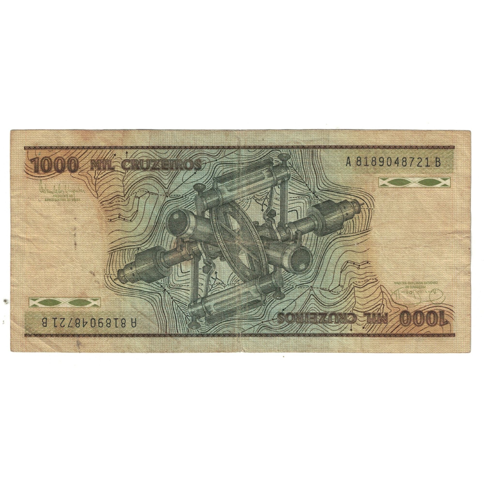 Banknote, Brazil, 1000 Cruzeiros, KM:197c, VF(30-35)