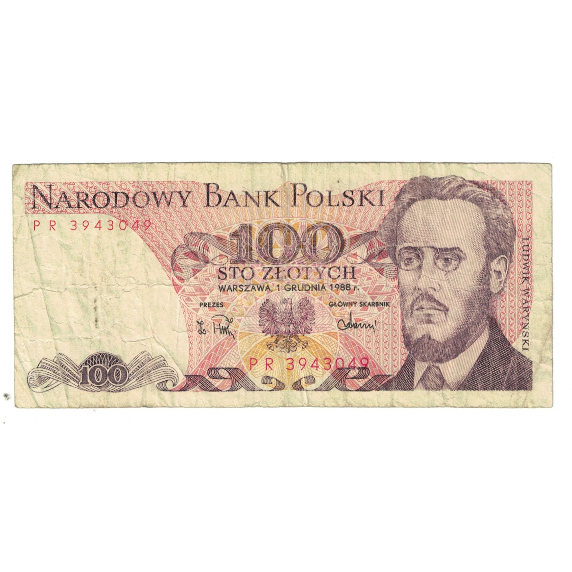 Billete, 100 Zlotych, 1988, Polonia, 1988-12-01, KM:143c, BC